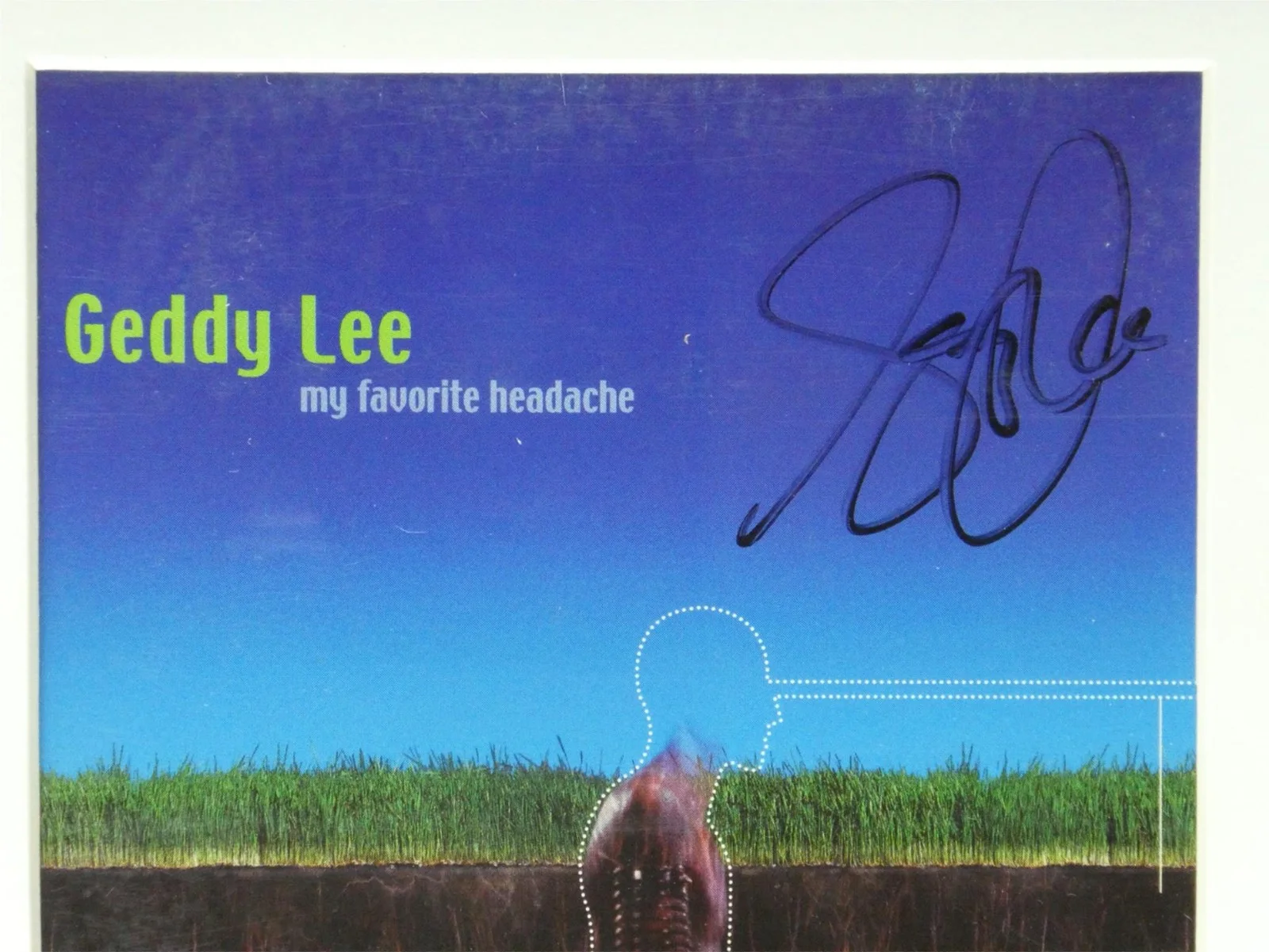 Geddy Lee Signed CD Framed Display Matted w/ Cover My Favorite Headache JSA COA, изображение 4