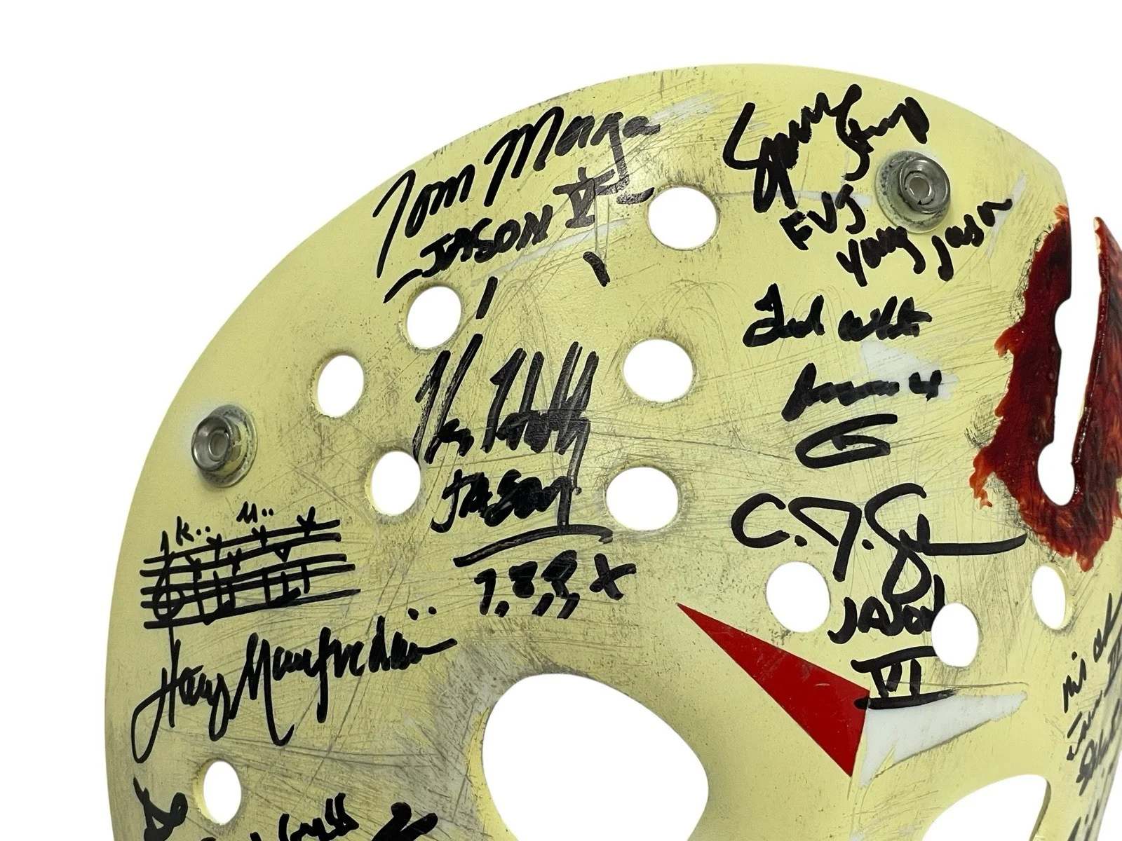 Cast — Jason Voorhees Cast Signed Prop Replica Mask By 20 Jason Friday The 13th JSA 🔪, изображение 2
