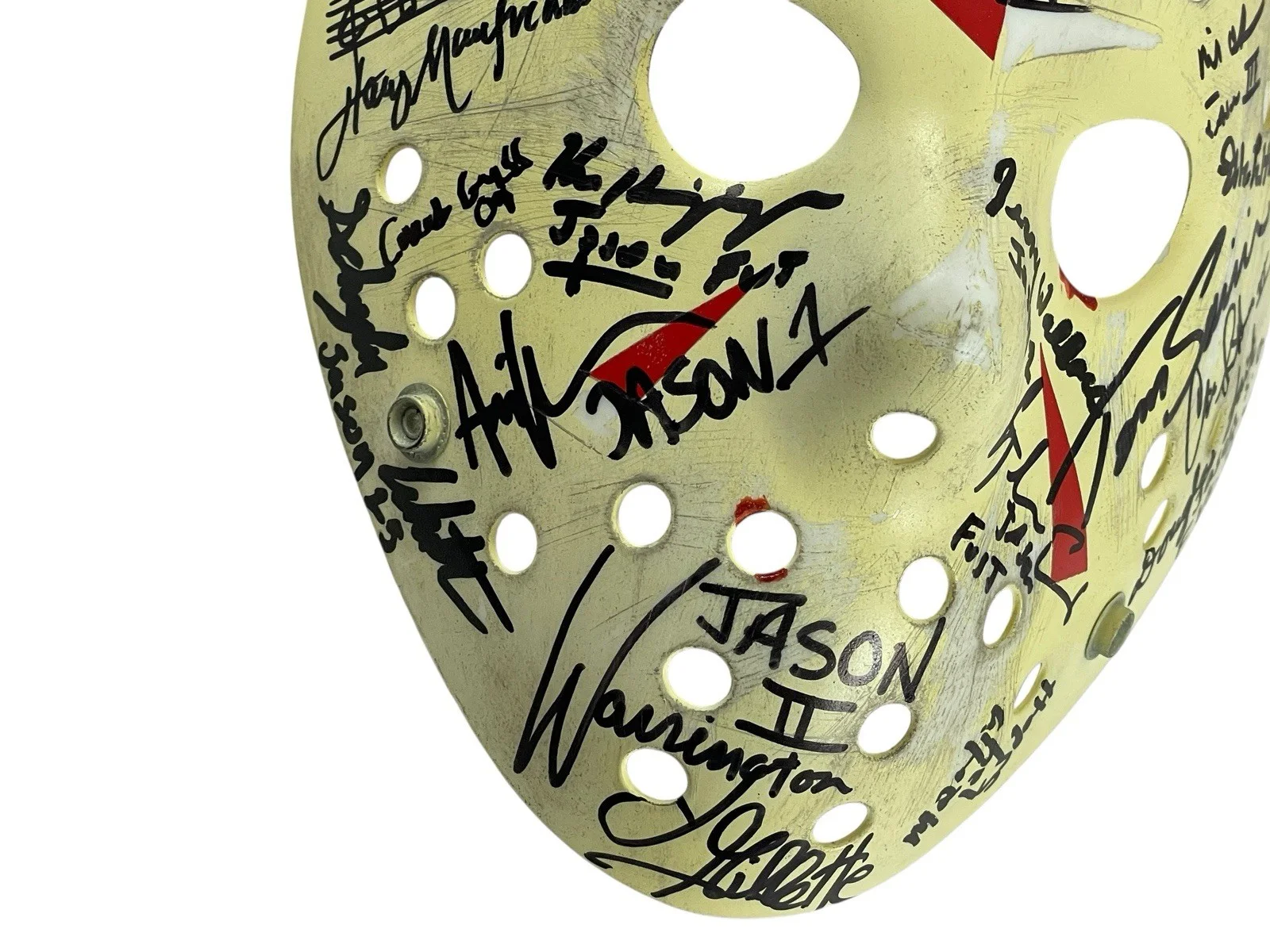 Cast — Jason Voorhees Cast Signed Prop Replica Mask By 20 Jason Friday The 13th JSA 🔪, изображение 3