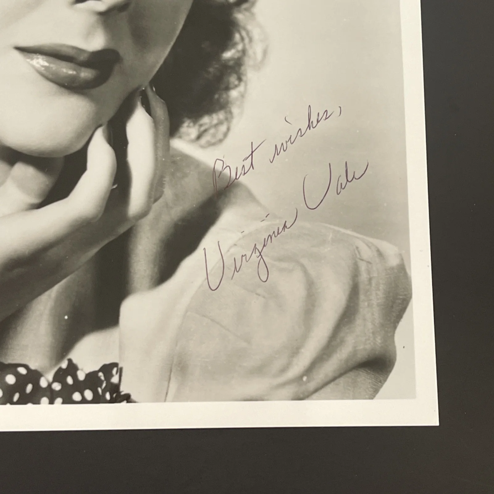 VIRGINIA VALE: Original Hand Signed Celebrity Photo 8 x 10” / KSK, image 2