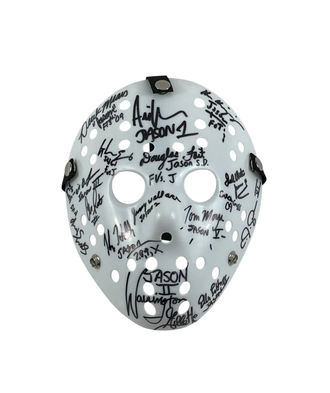 Cast — Jason Voorhees Cast Signed Prop Replica Mask By 16 Jasons Friday The 13th JSA 🔪, изображение 2