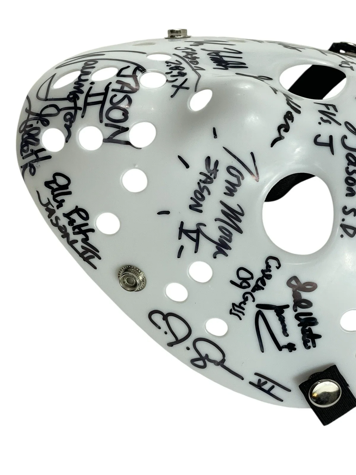 Cast — Jason Voorhees Cast Signed Prop Replica Mask By 16 Jasons Friday The 13th JSA 🔪, изображение 3