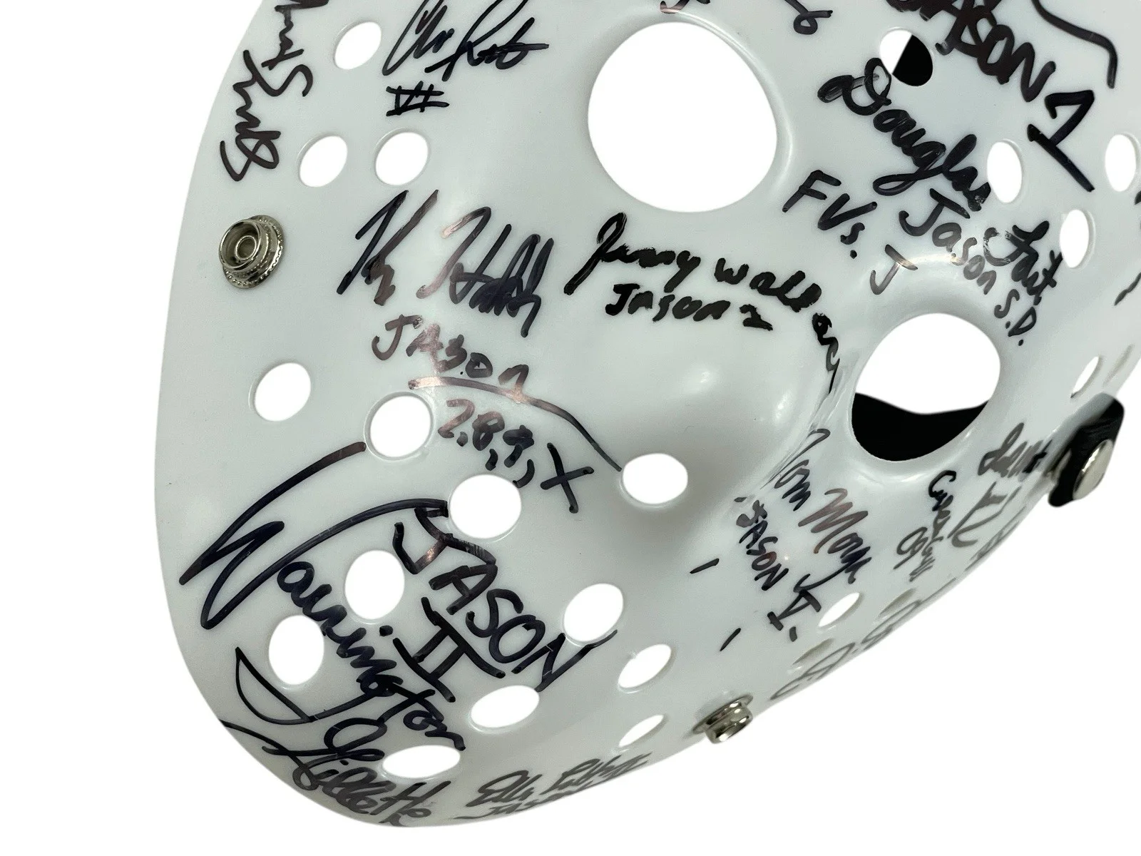 Cast — Jason Voorhees Cast Signed Prop Replica Mask By 16 Jasons Friday The 13th JSA 🔪, изображение 4