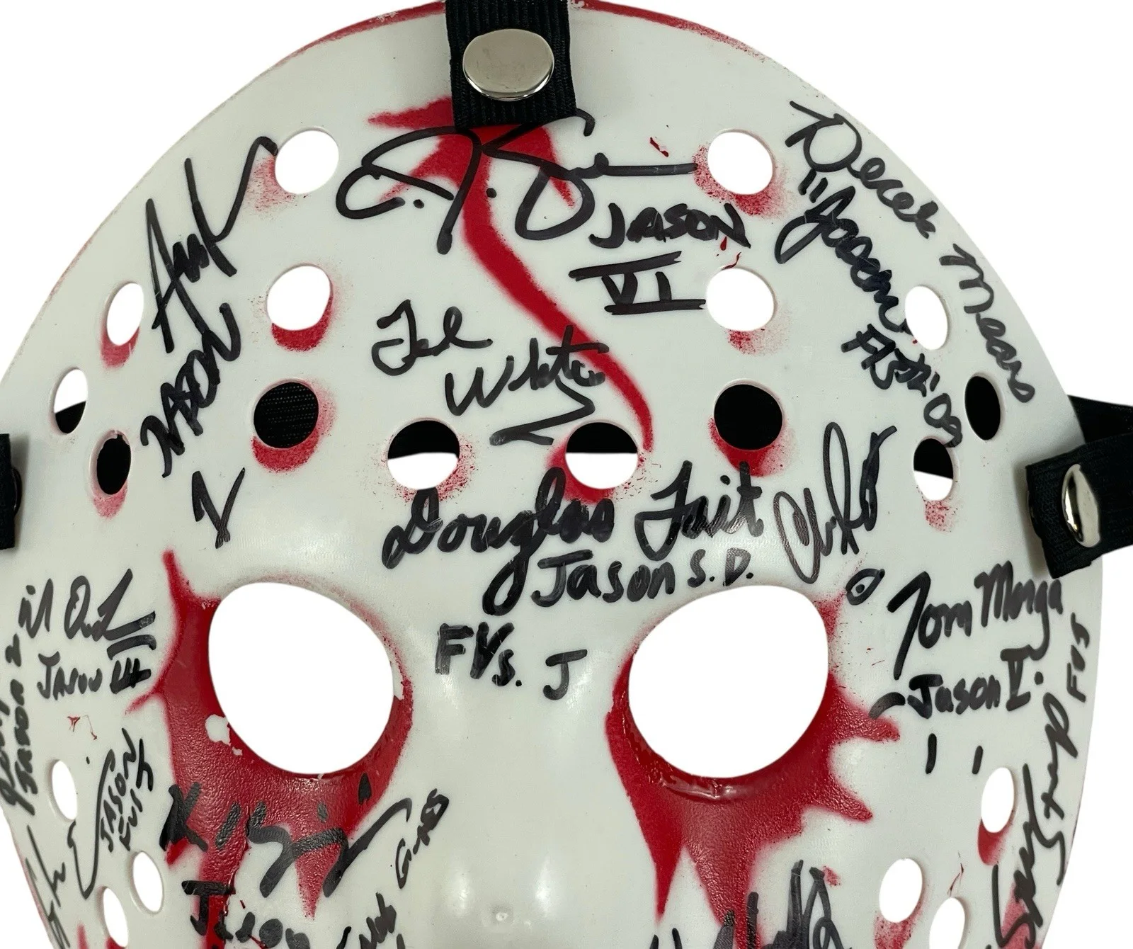Cast — Jason Voorhees Cast Signed Prop Replica Mask By 16 Jason Friday The 13th JSA 🔪, image 4