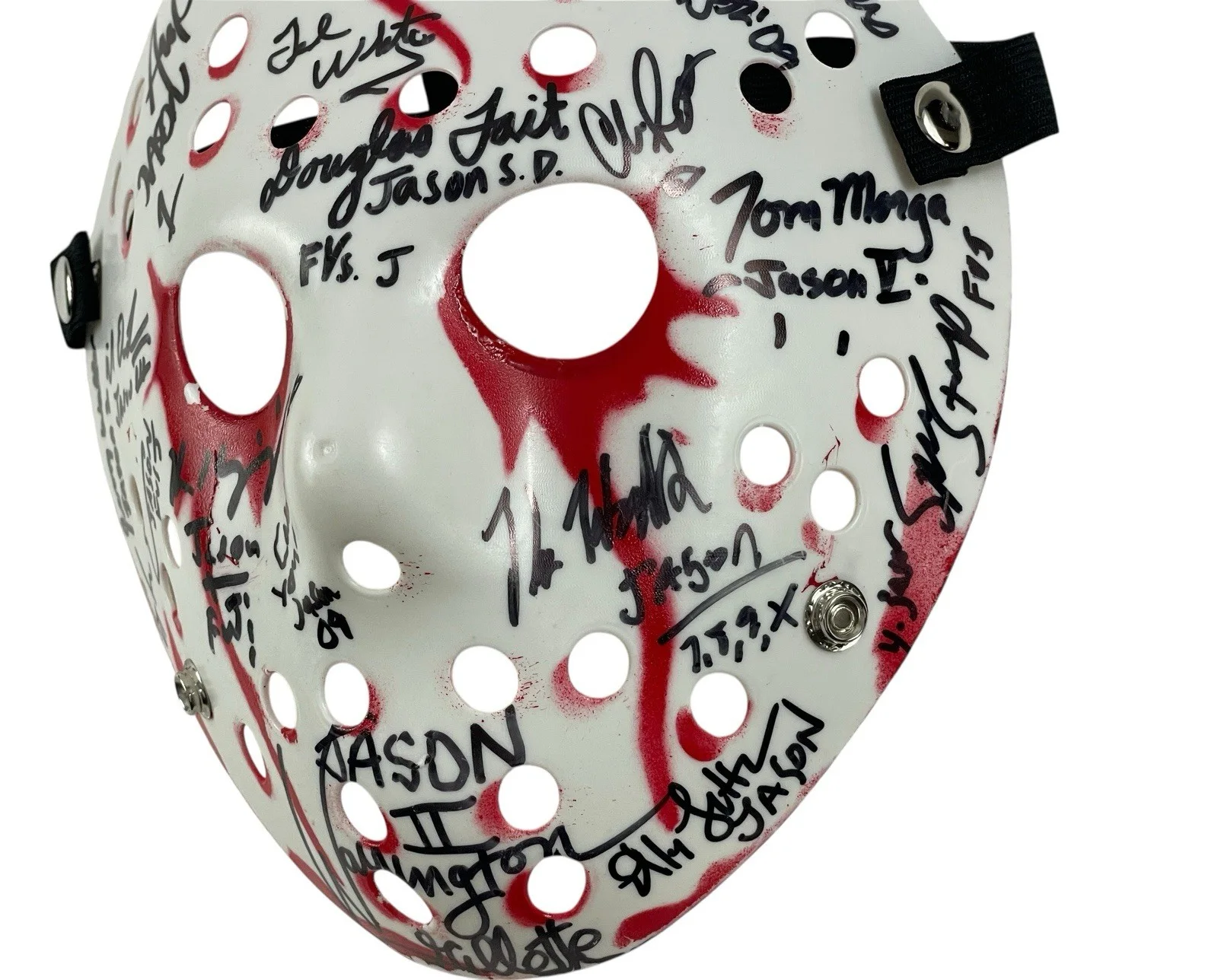 Cast — Jason Voorhees Cast Signed Prop Replica Mask By 16 Jason Friday The 13th JSA 🔪, image 5