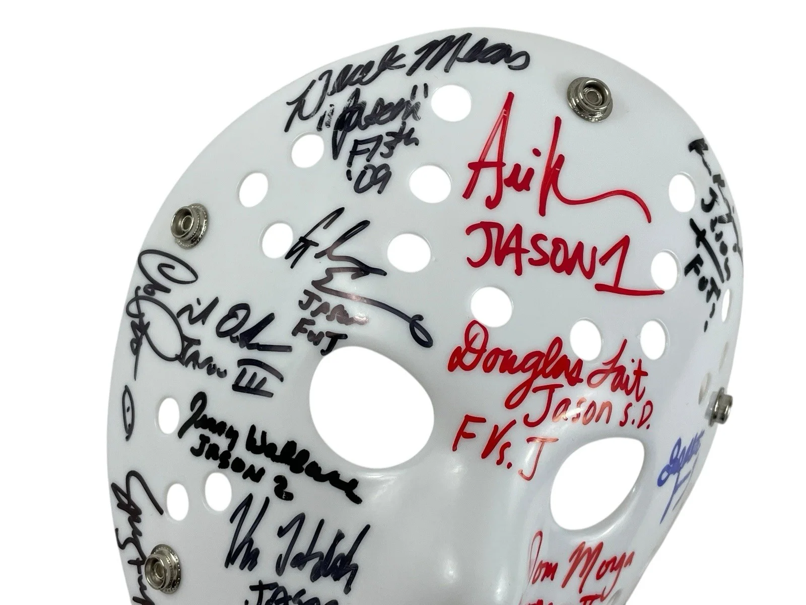 Cast — Jason Voorhees Cast Signed Prop Replica Mask By 16 Jason Friday The 13th JSA 🔪, изображение 2