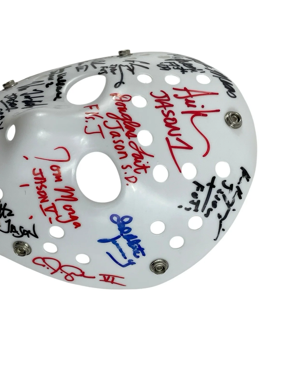 Cast — Jason Voorhees Cast Signed Prop Replica Mask By 16 Jason Friday The 13th JSA 🔪, изображение 3