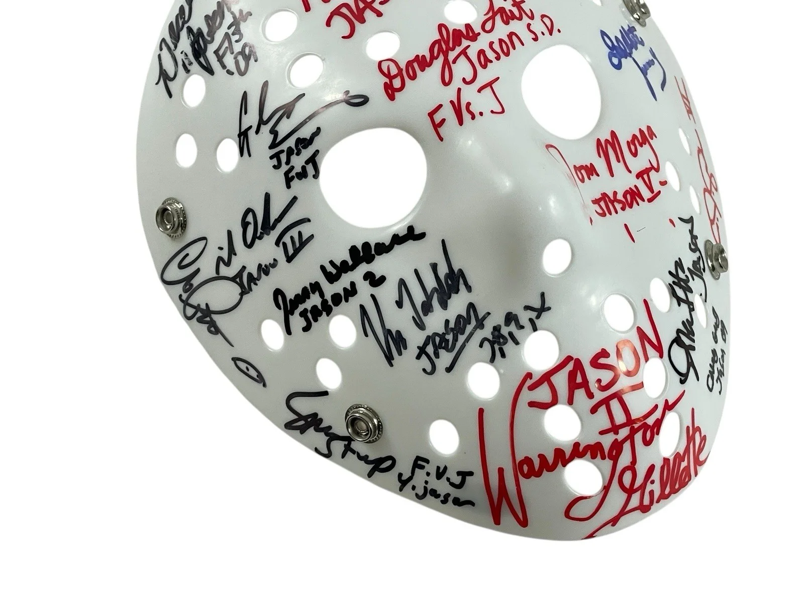 Cast — Jason Voorhees Cast Signed Prop Replica Mask By 16 Jason Friday The 13th JSA 🔪, изображение 5