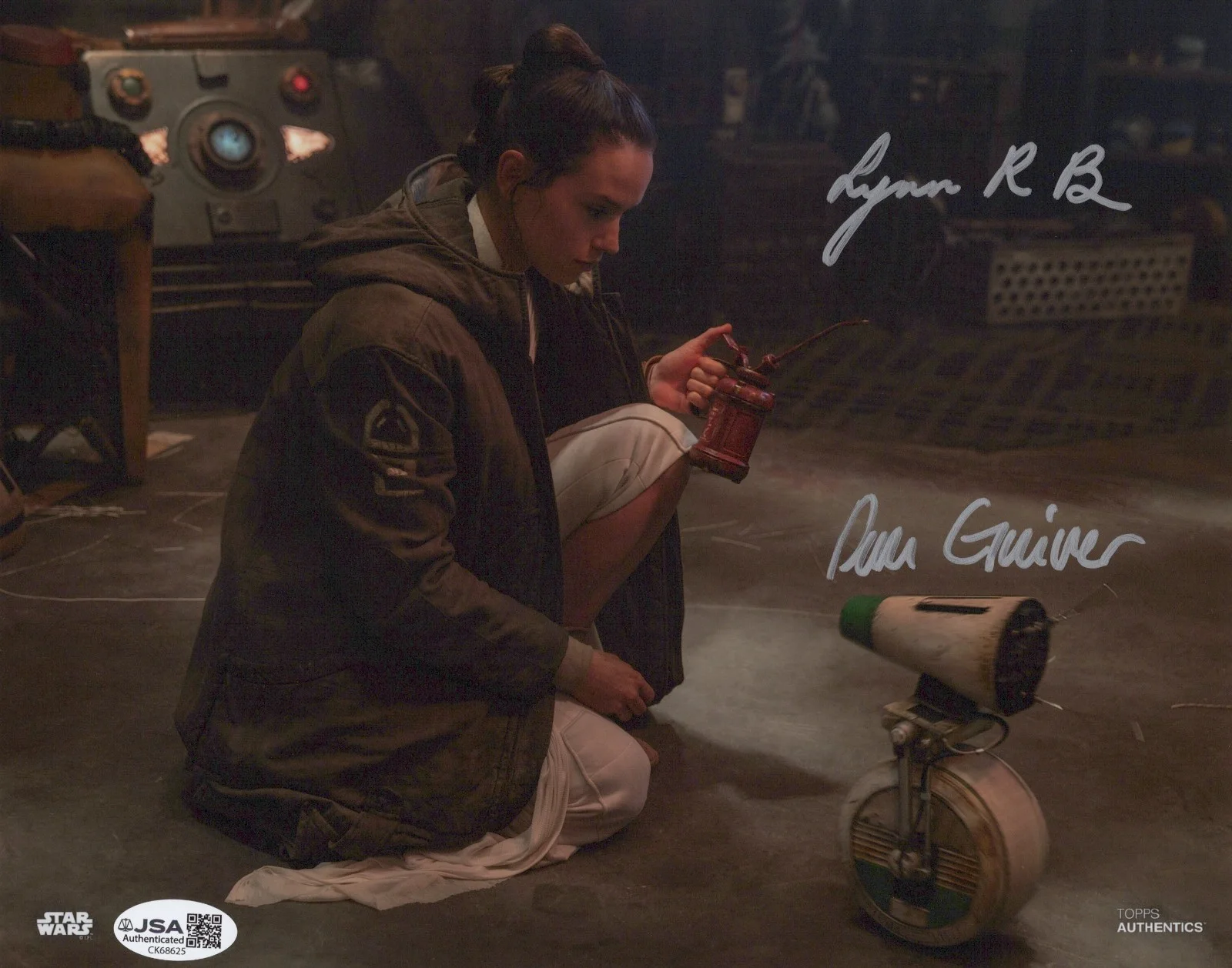 Lynn Robertson Bruce & Robin Guiver — Topps Star Wars - BB-8 & D-0 8x10 signed by Lynn R. Bruce & Robin Guiver JSA COA