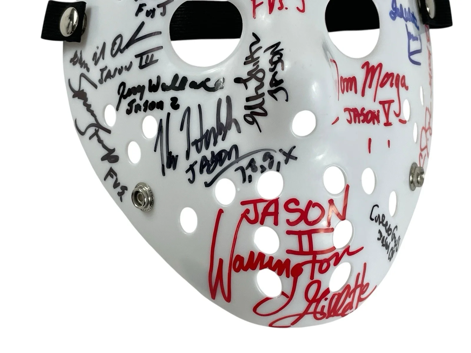 Cast — Jason Voorhees Cast Signed Prop Replica Mask By 16 Jason Friday The 13th JSA 🔪, изображение 2