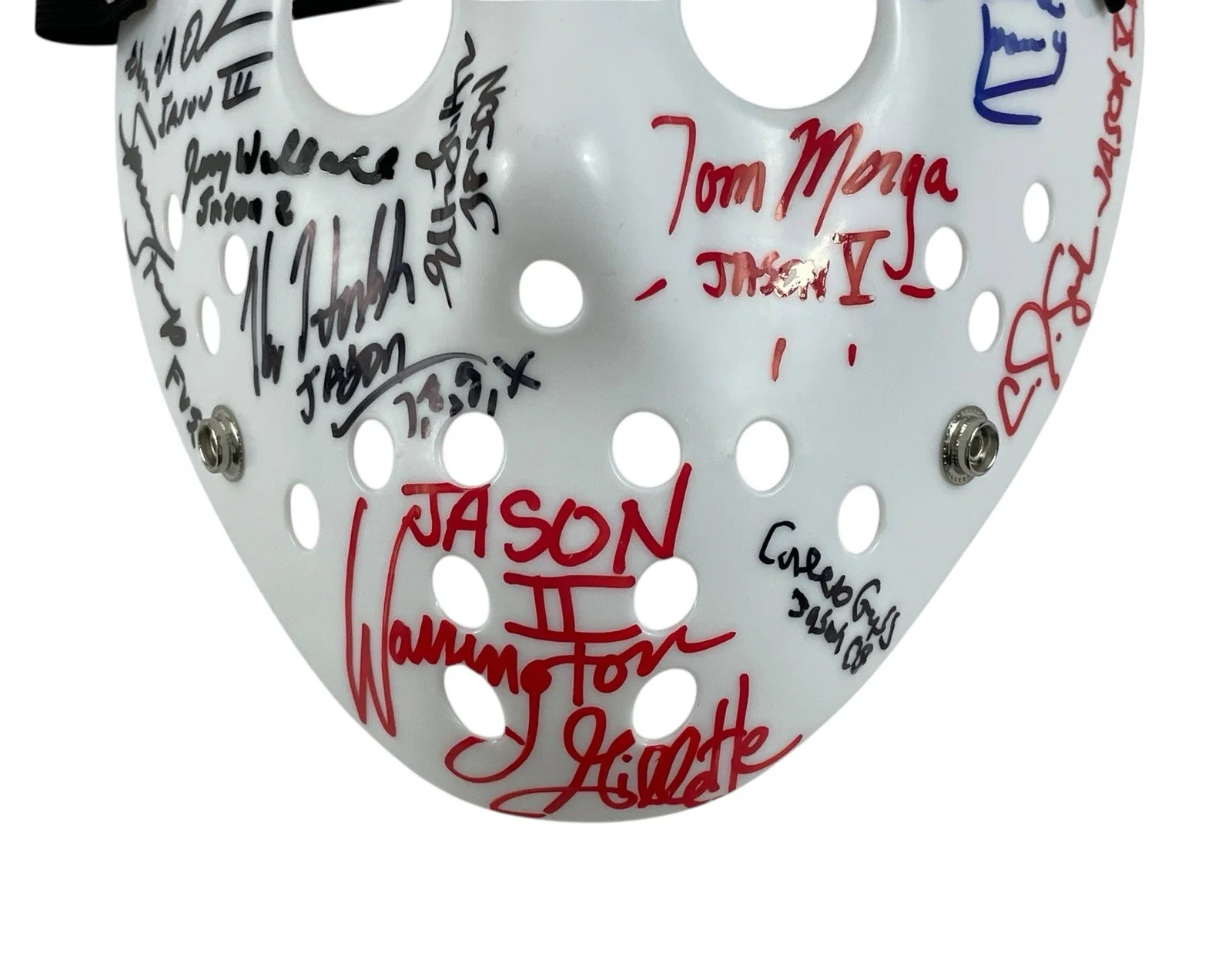 Cast — Jason Voorhees Cast Signed Prop Replica Mask By 16 Jason Friday The 13th JSA 🔪, изображение 5