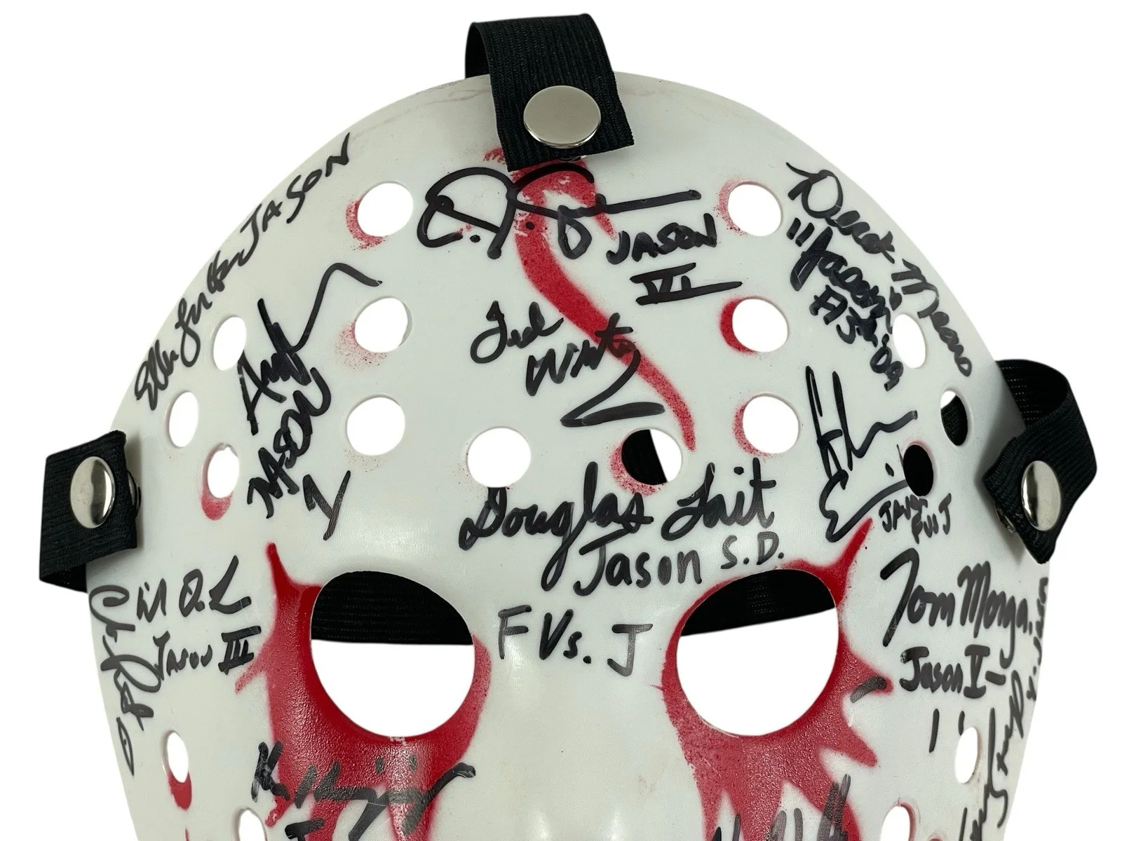 Cast — Jason Voorhees Cast Signed Prop Replica Mask By 16 Jason Friday The 13th JSA 🔪, image 3