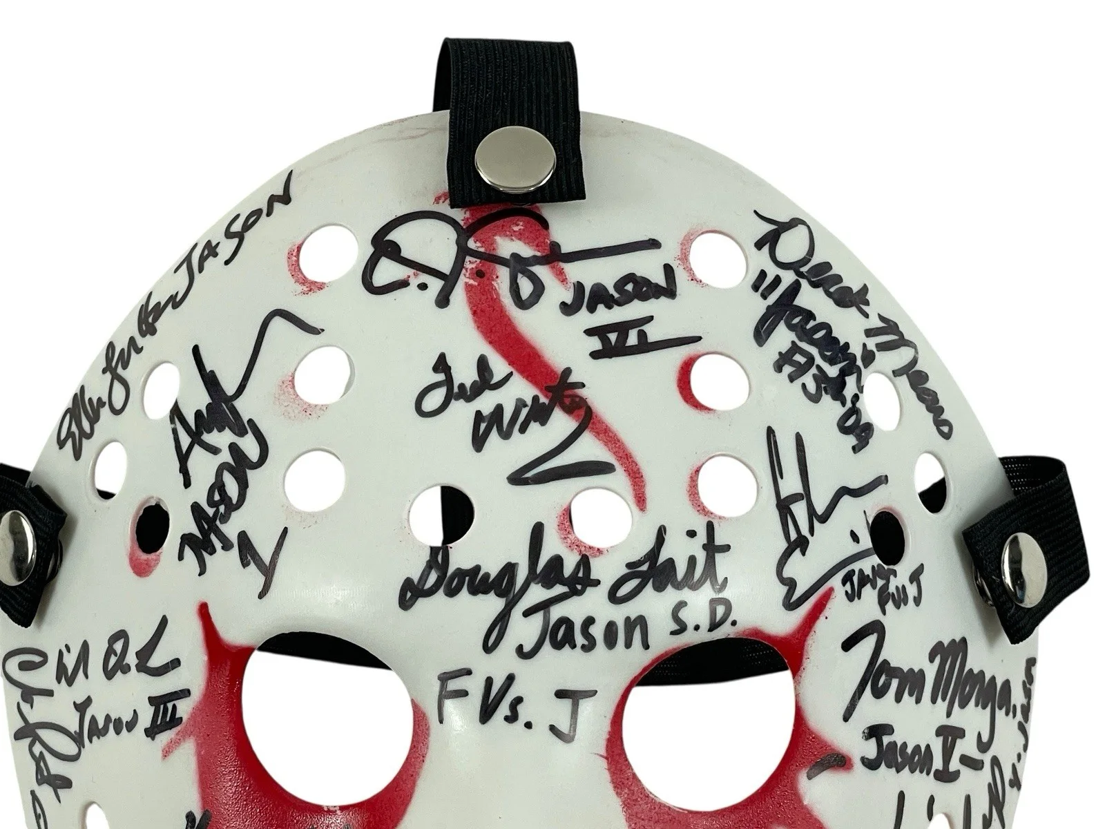 Cast — Jason Voorhees Cast Signed Prop Replica Mask By 16 Jason Friday The 13th JSA 🔪, image 4