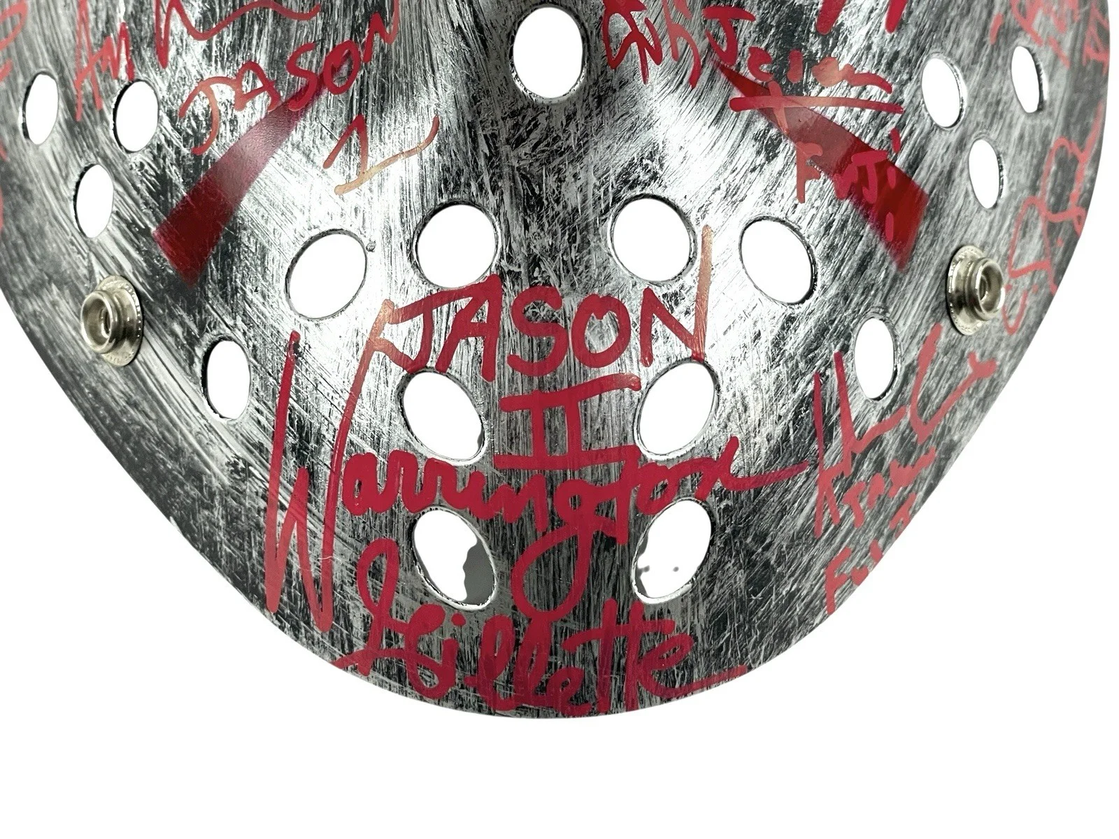 Cast — Jason Voorhees Cast Signed Prop Replica Mask By 16 Jason Friday The 13th JSA 🔪, image 2
