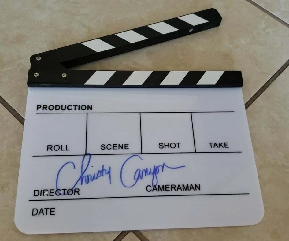 CHRISTY CANYON: Autographed Director's Clapper board XXX, изображение 2