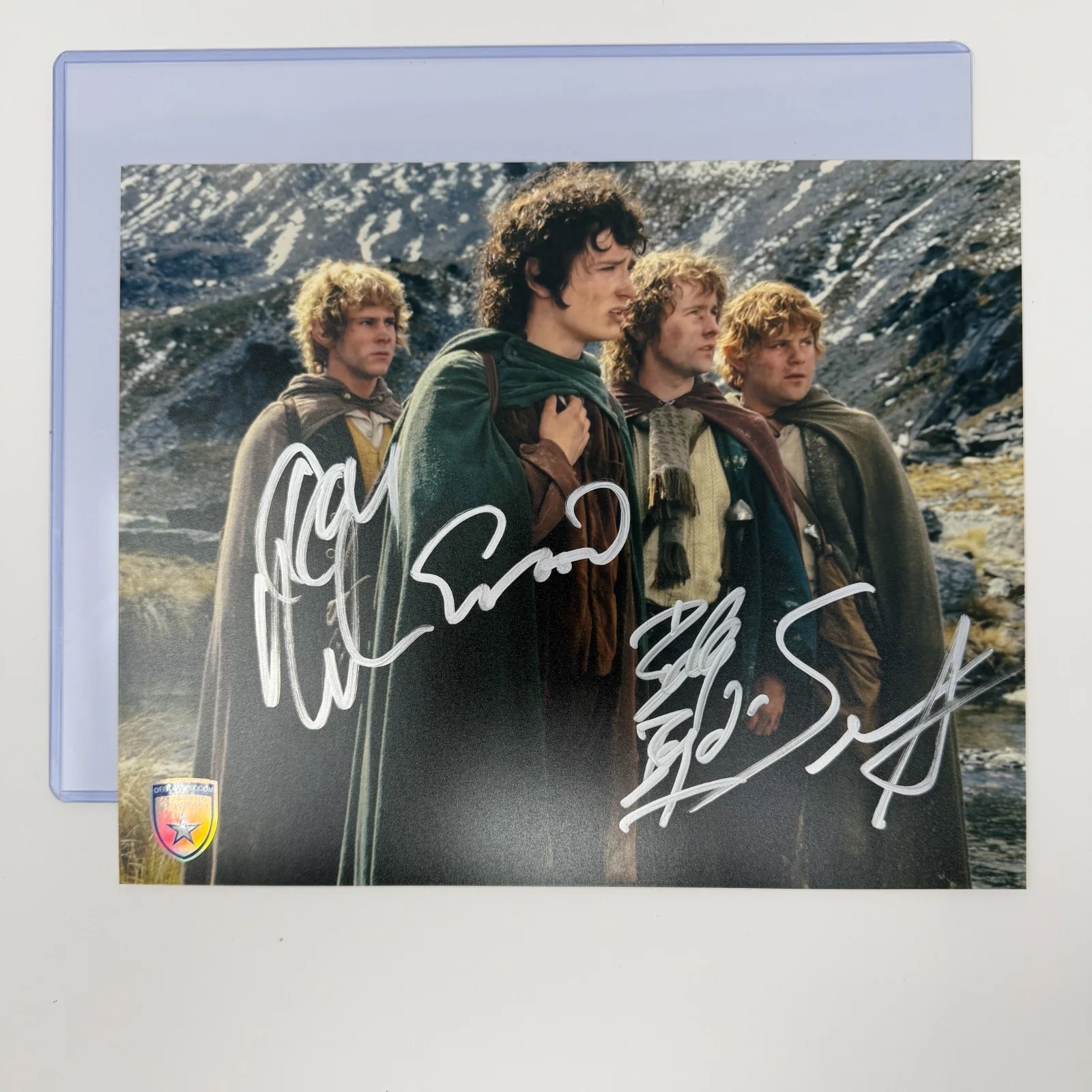 Billy Boyd, Dominic Monaghan, Elijah Wood, Sean Astin — Signed LOTR Hobbits Group Billy Boyd, Dominic Monaghan, Elijah Wood, Sean Astin