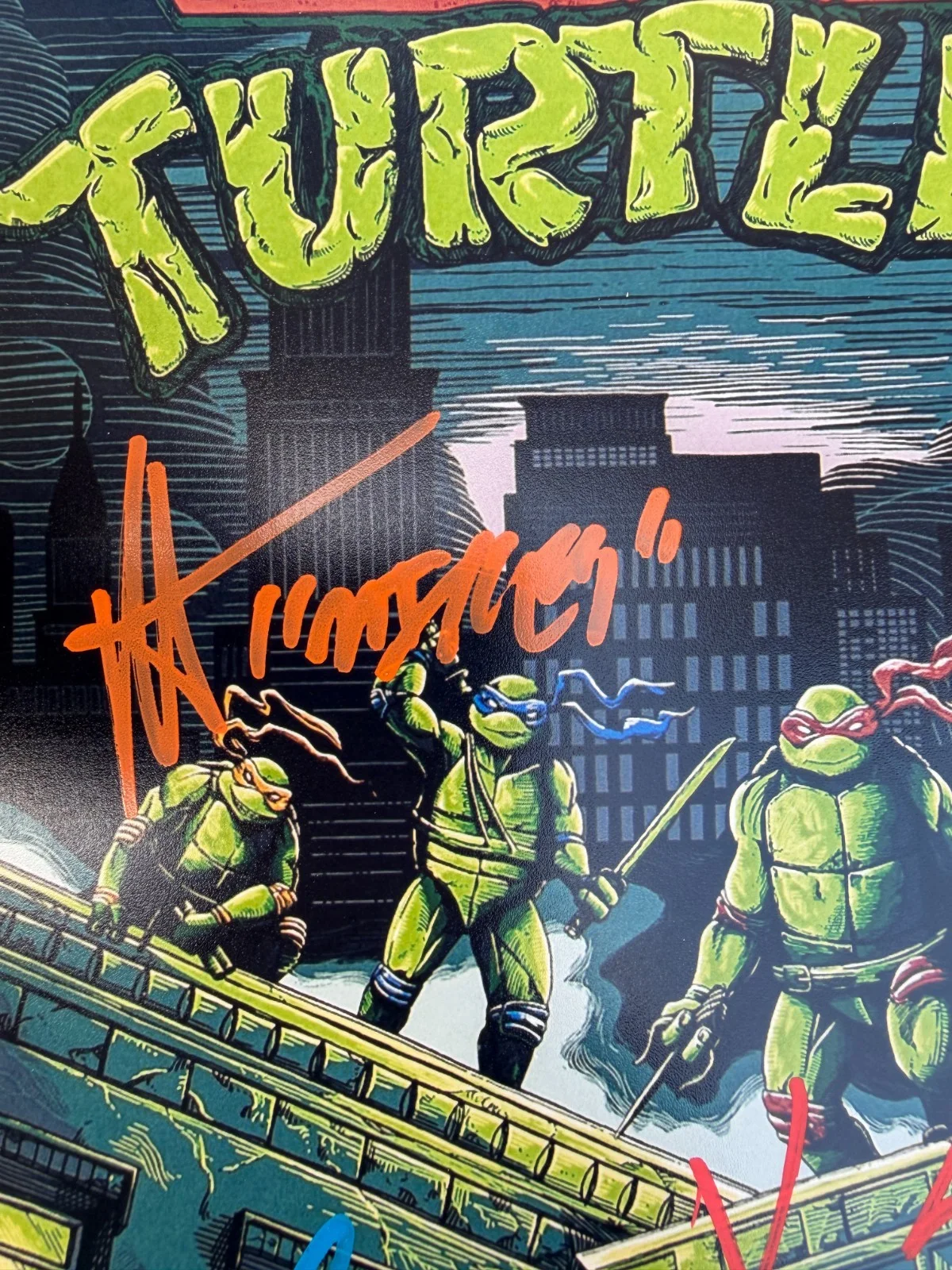 Brian Tochi Ernie Reyes Jr. Ken Scott Robbie Rist Francois Chau — Signed TMNT Photo 11x17 Tochi, Reyes Jr., Scott, Rist, Chau Official Pix COA, изображение 5