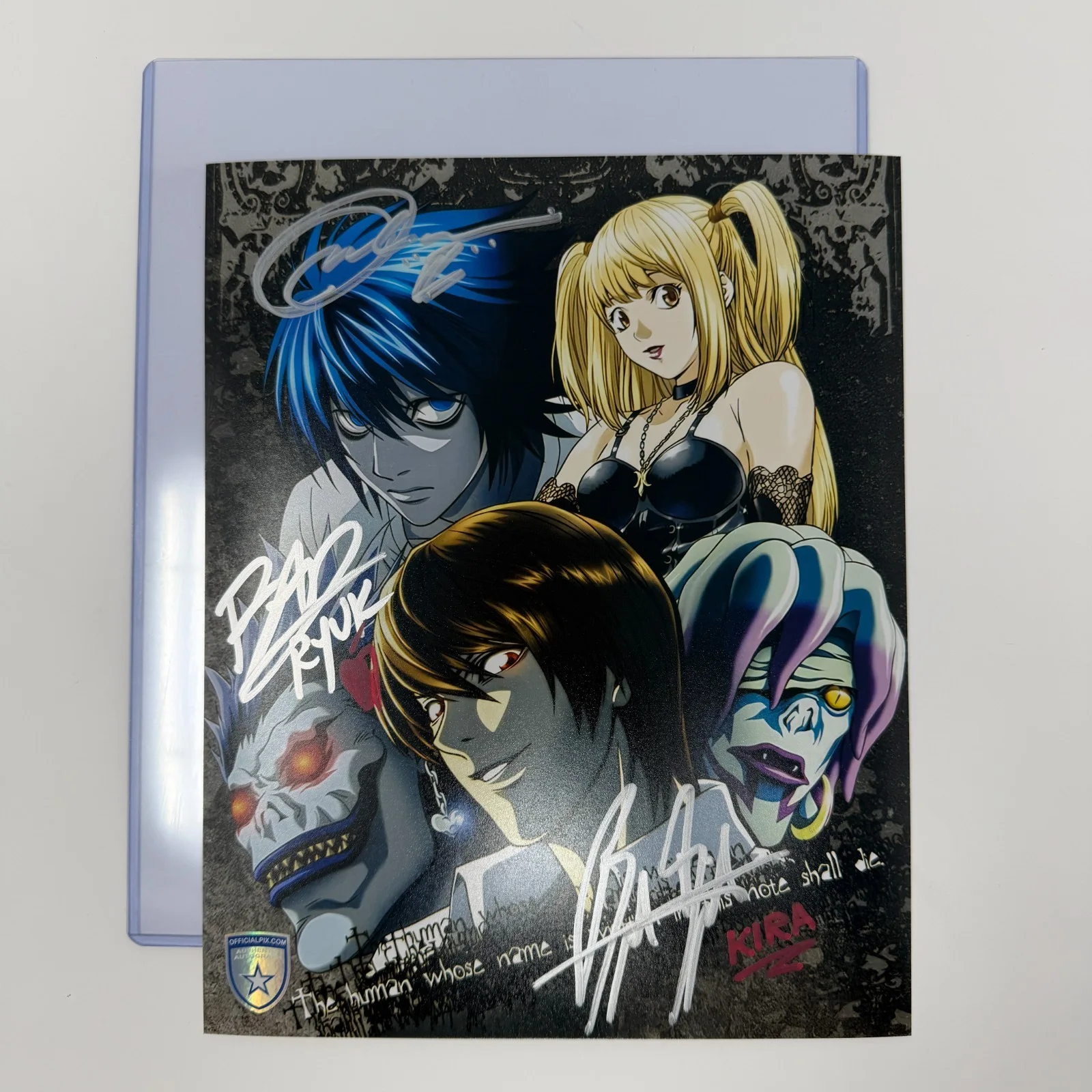 Alessandro Juliani, Brian Drummond, Brad Swaile — Signed Death Note Cast 8x10 Photo Juliani, Drummond, Swaile Official Pix COA