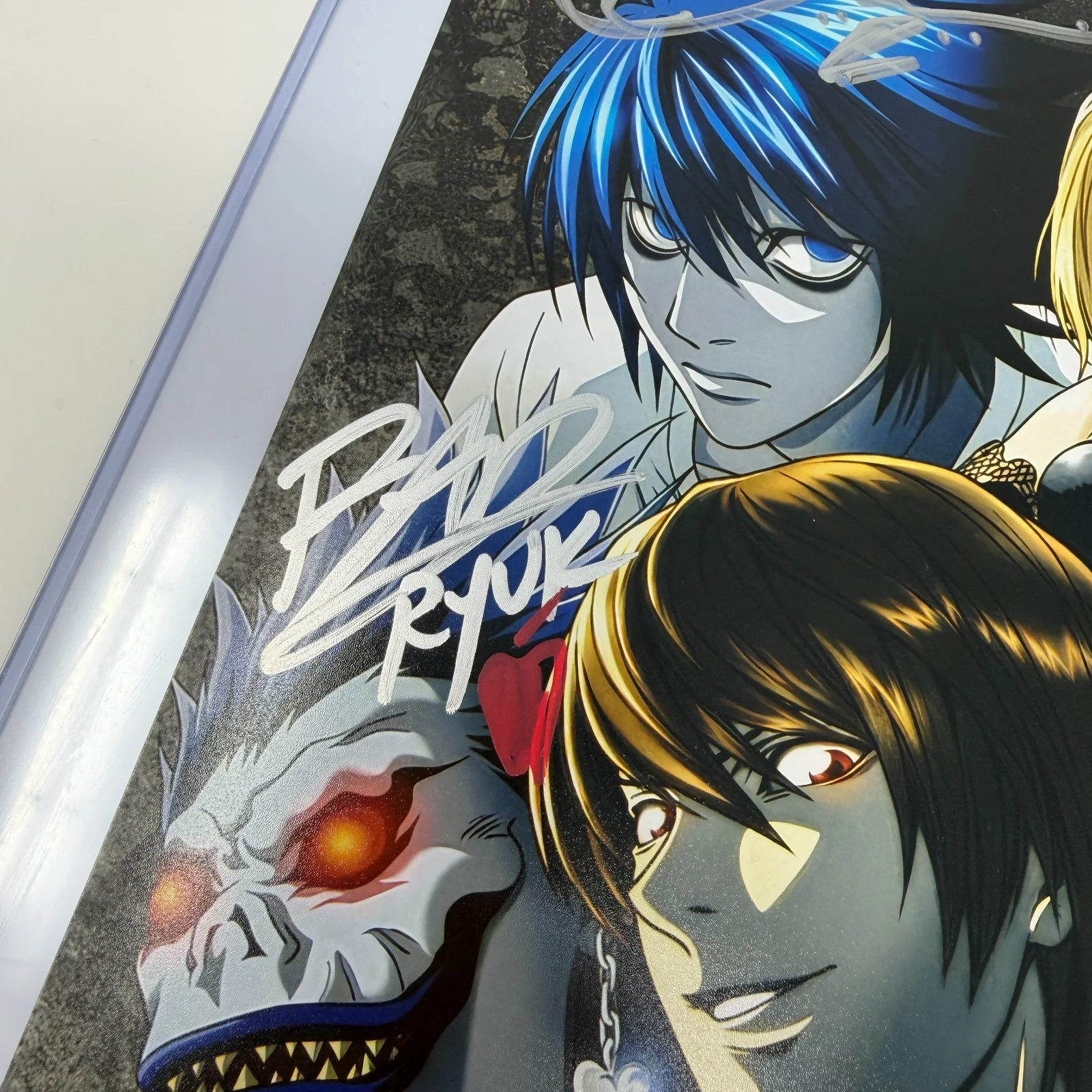 Alessandro Juliani, Brian Drummond, Brad Swaile — Signed Death Note Cast 8x10 Photo Juliani, Drummond, Swaile Official Pix COA, изображение 2