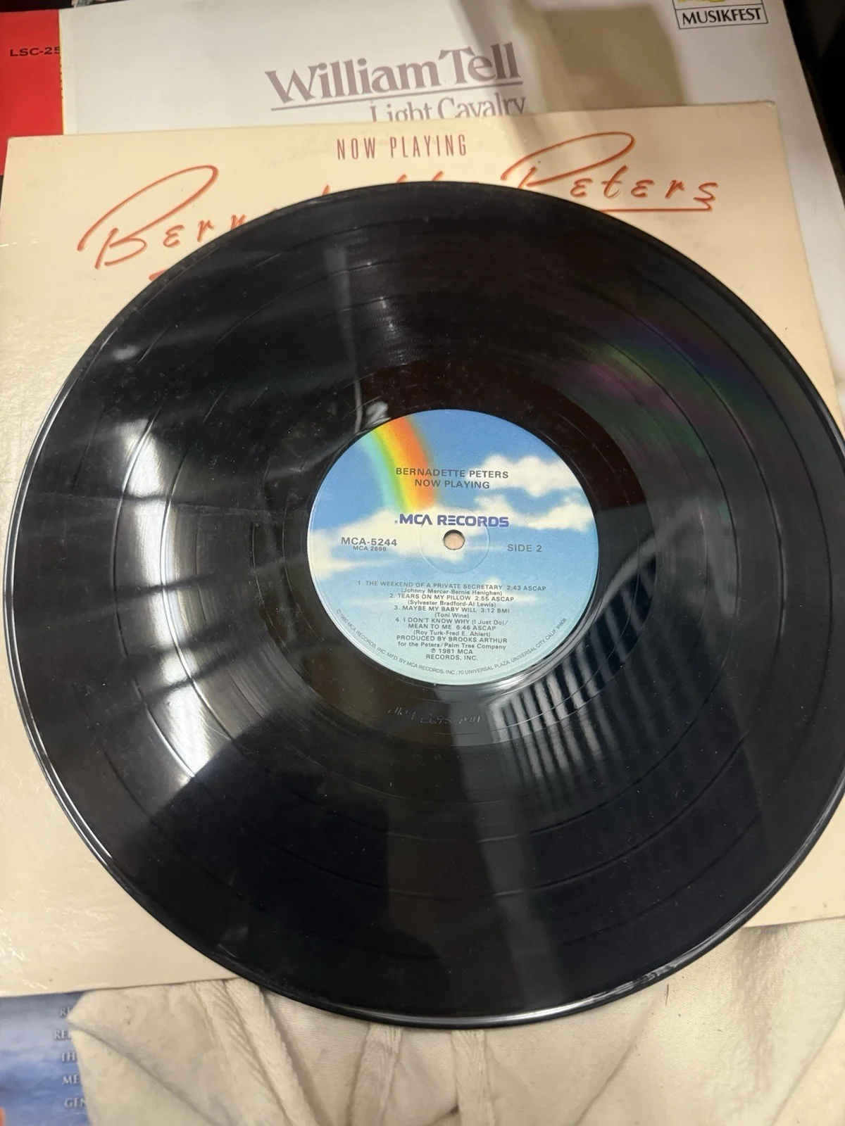 Bernadette Peters Now Playing LP 1981 Promo Cover Vinyl Pop VG, image 3