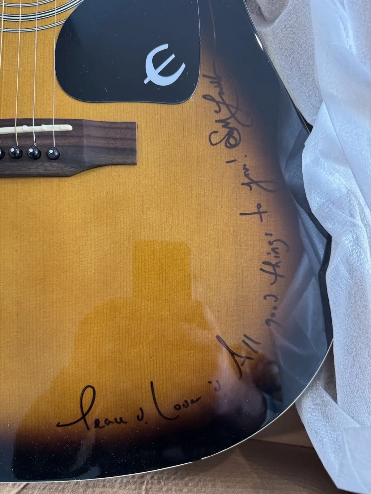 Sarah McLachlan Autograph Guitar, image 2