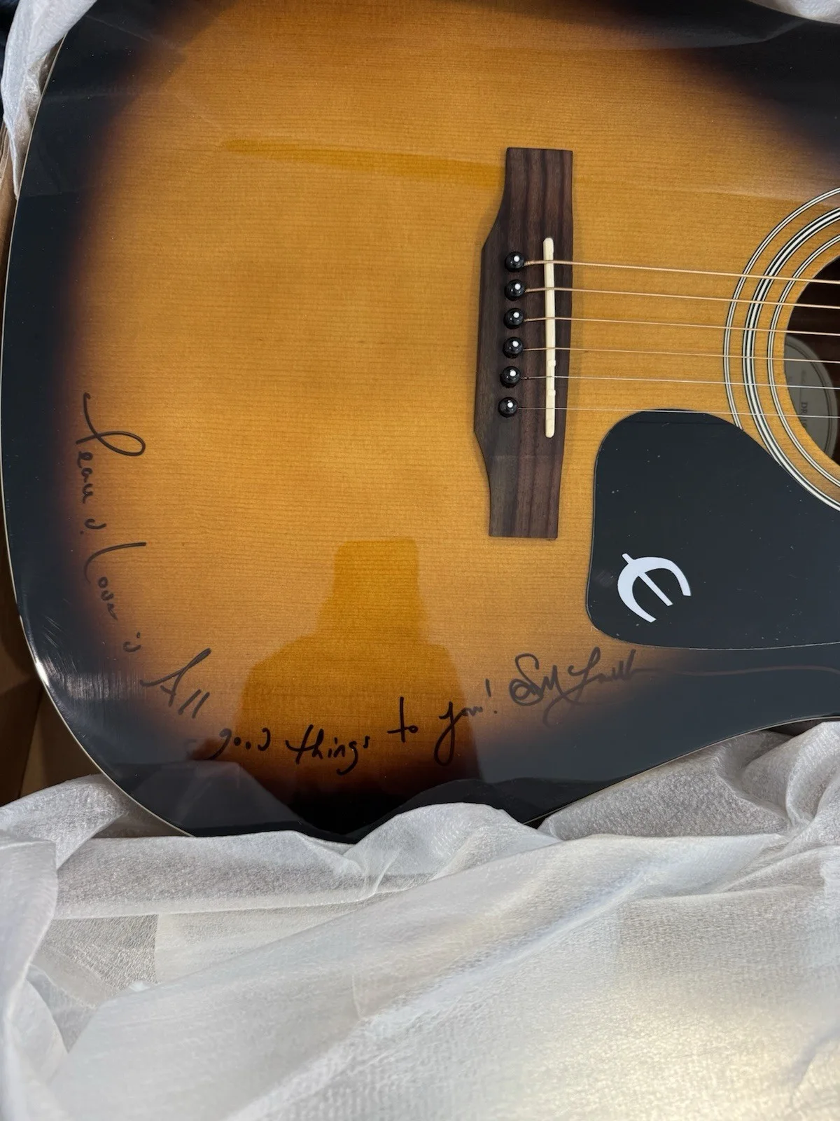 Sarah McLachlan Autograph Guitar, image 3