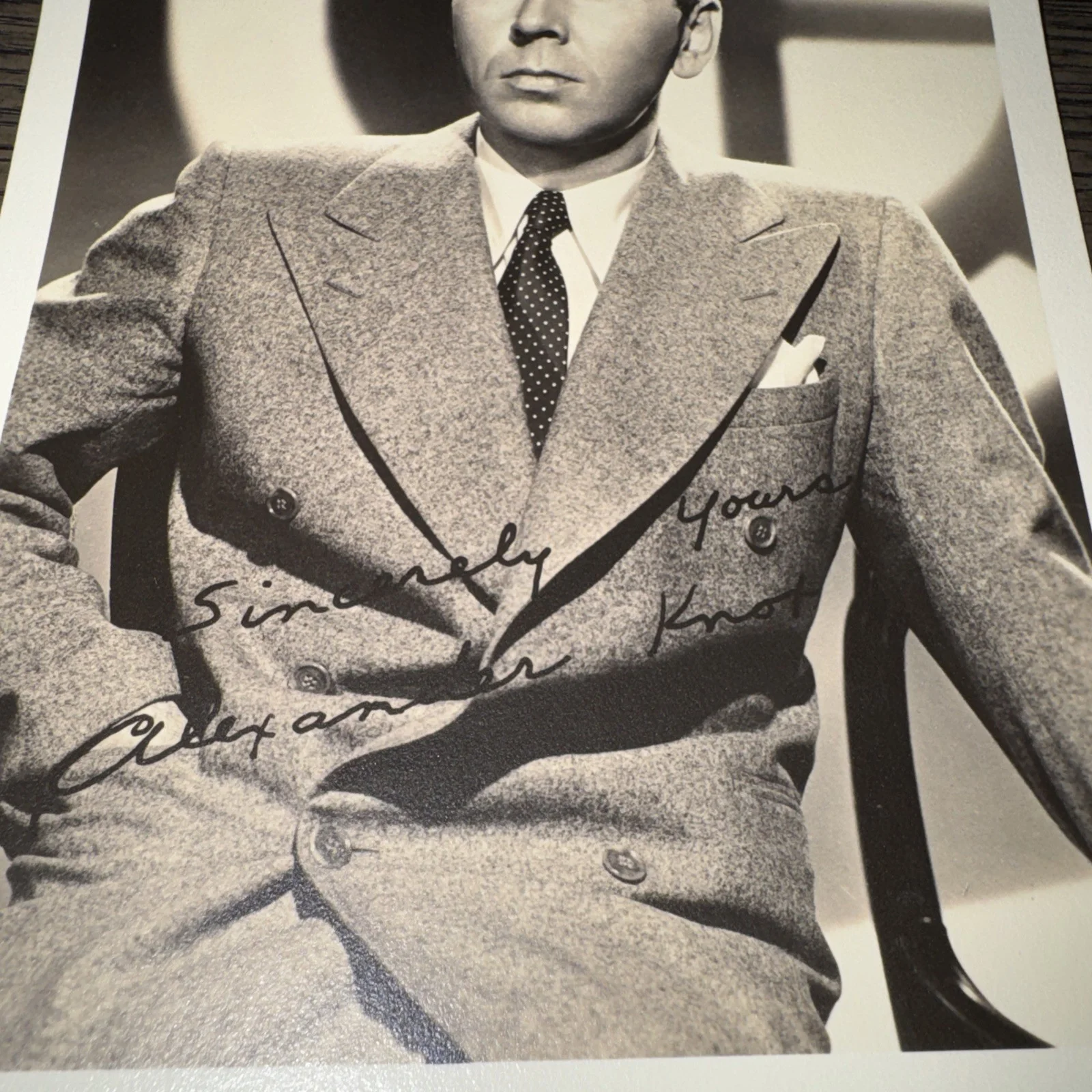Alexander Knox — Alexander Knox Vintage Signed Autographed 5"x7” Photo Hollywood Film Movie Actor, изображение 2