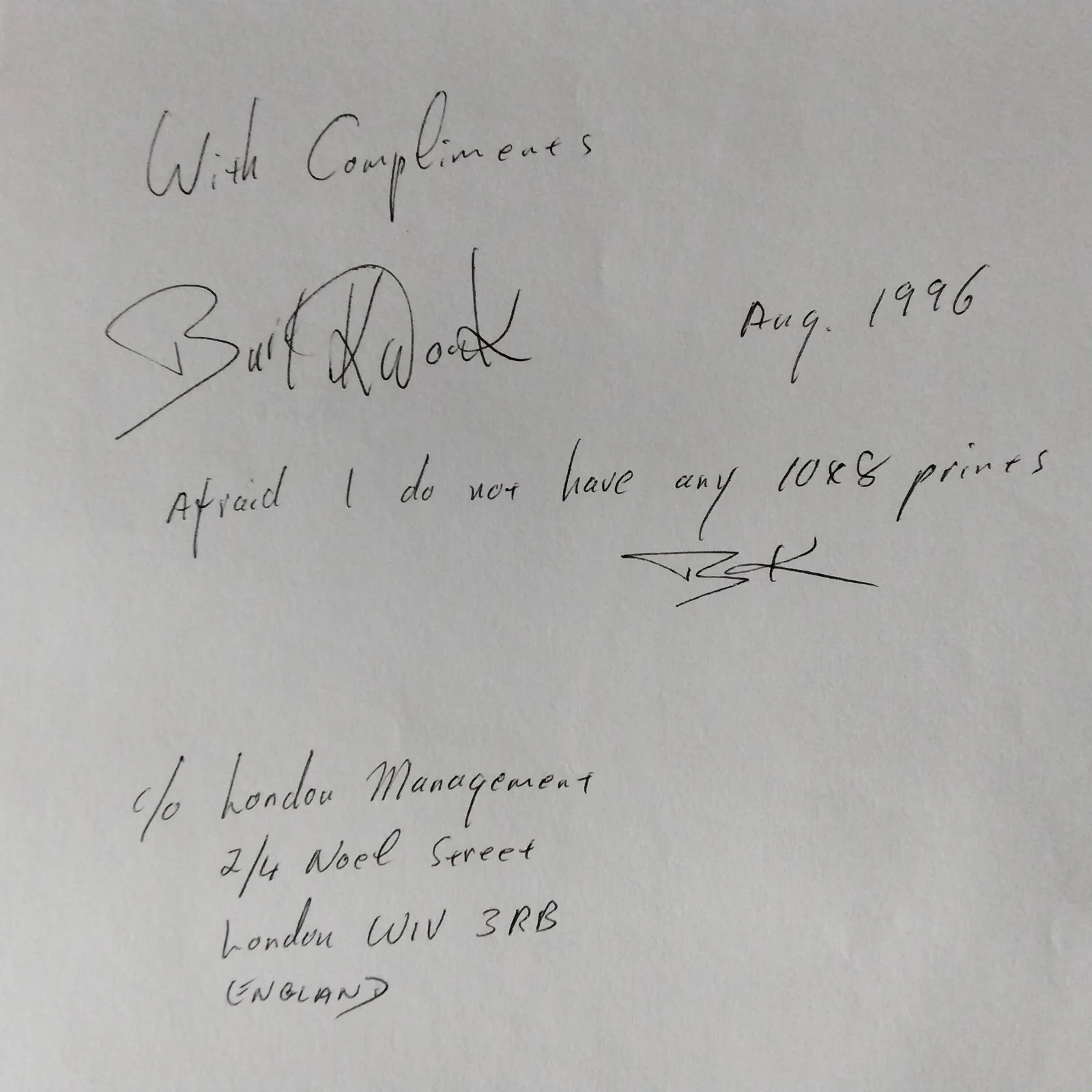 Burt Kwouk SIGNED 1996 Letter Photo Movie Actor Pink Panther Goldfinger Bond, изображение 4
