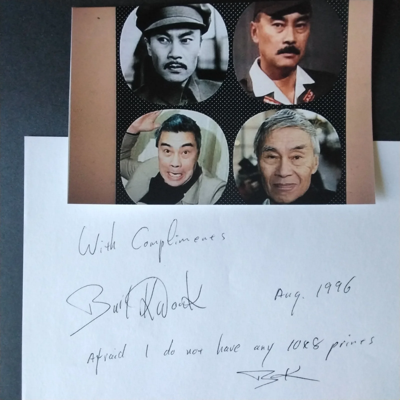Burt Kwouk SIGNED 1996 Letter Photo Movie Actor Pink Panther Goldfinger Bond, изображение 5