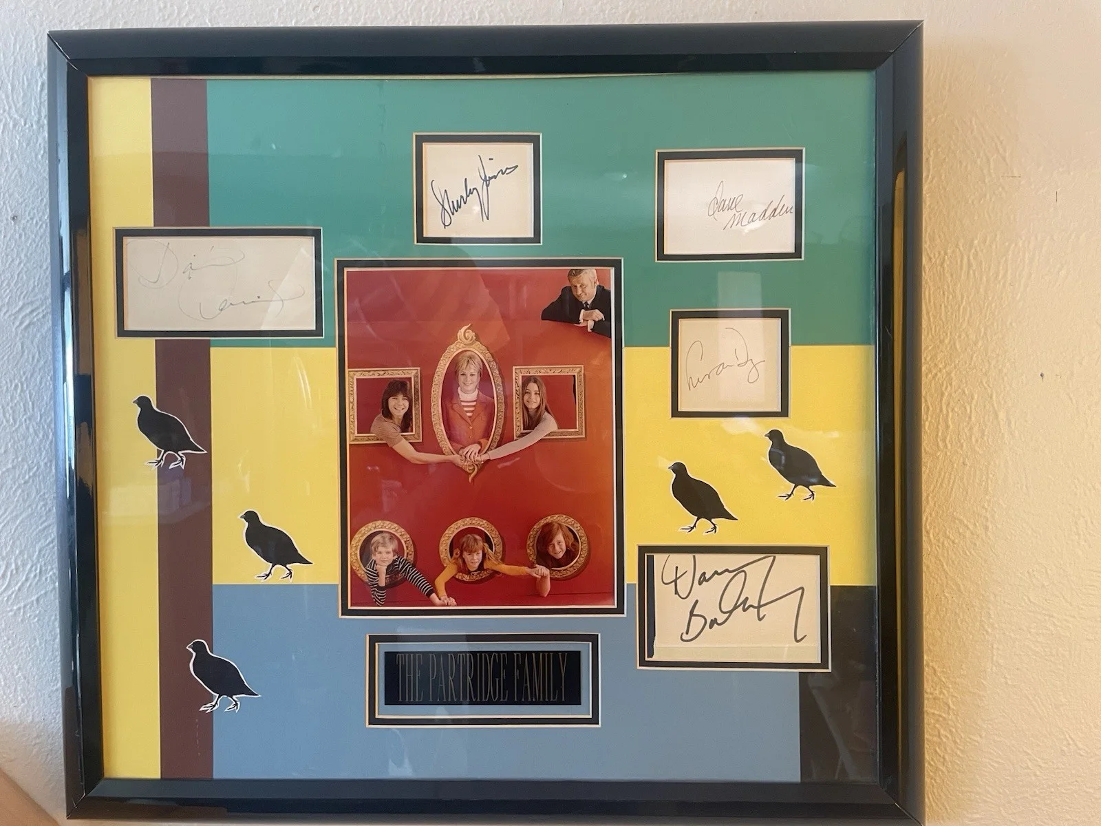 The Partridge Family Cast Autographed Cut Framed Collage, image 2