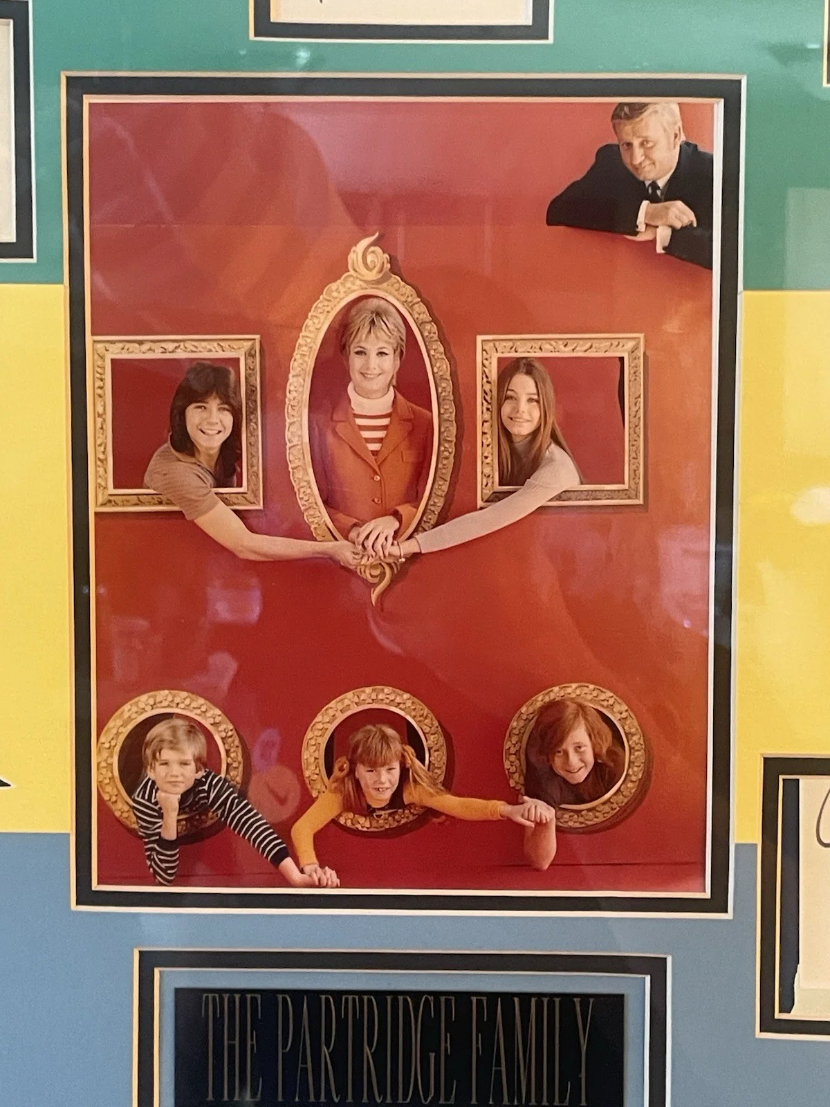 The Partridge Family Cast Autographed Cut Framed Collage, image 4