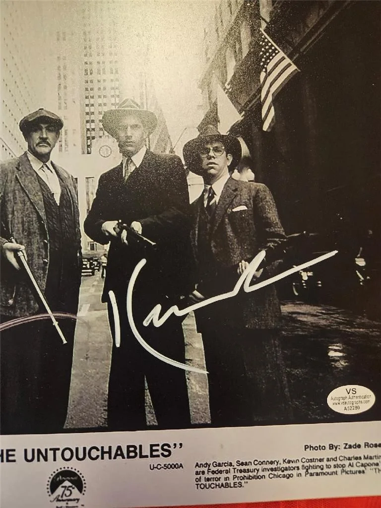 ANDY GARCIA KEVIN — ANDY GARCIA & KEVIN COSTNER DUAL SIGNED AUTOGRAPHED 8X10 PHOTO UNTOUCHABLES COA, изображение 4