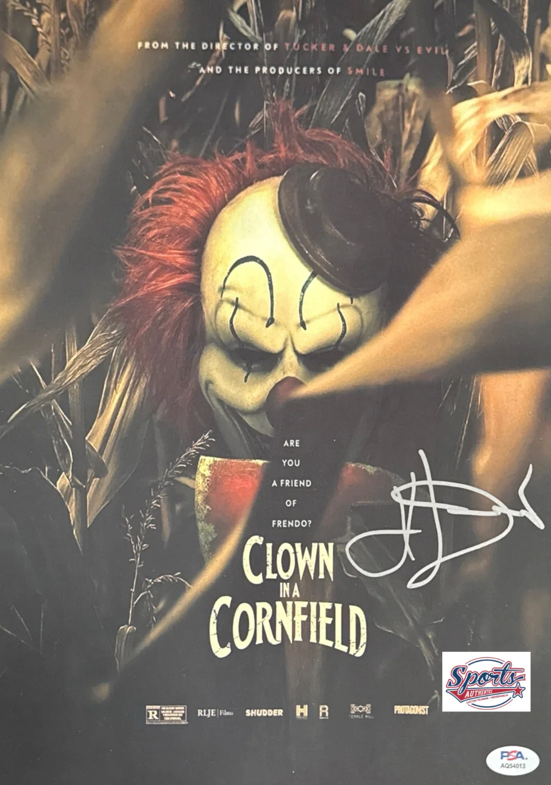 Kevin Durand — Kevin Durand Signed 11x14 Clown In The Cornfield Movie Poster PSA AQ54013