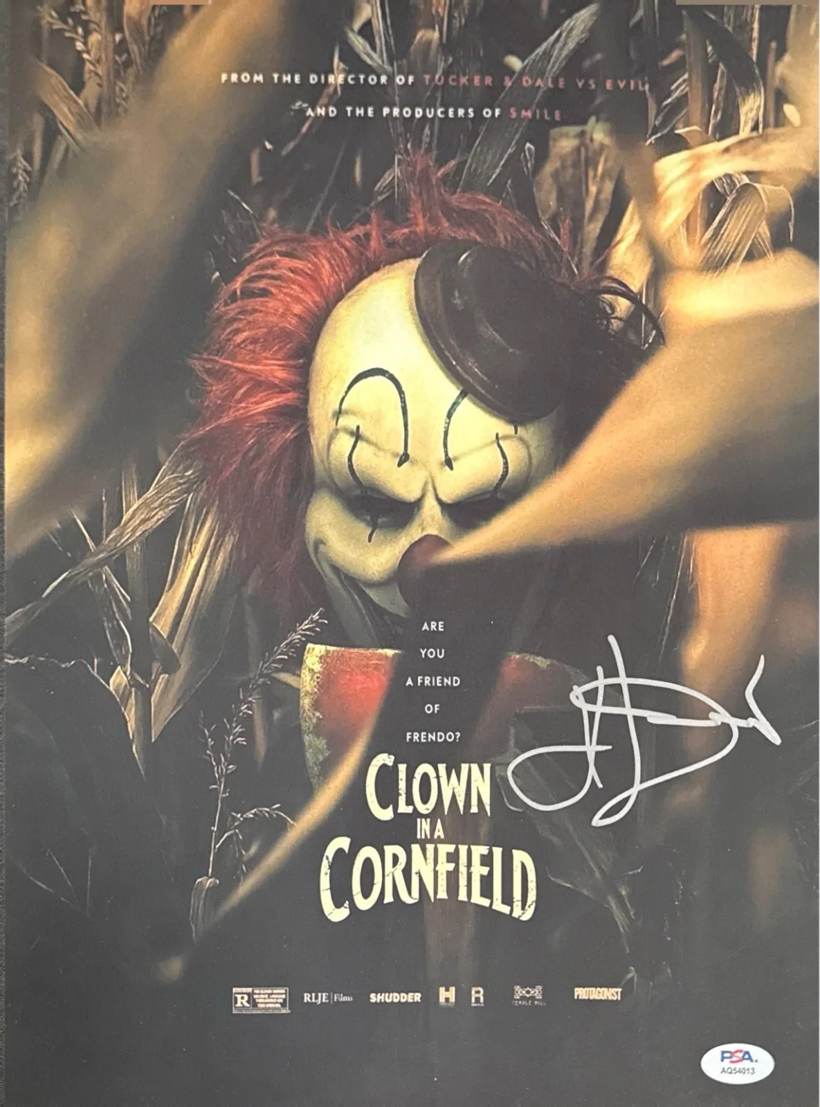 Kevin Durand — Kevin Durand Signed 11x14 Clown In The Cornfield Movie Poster PSA AQ54013, изображение 2
