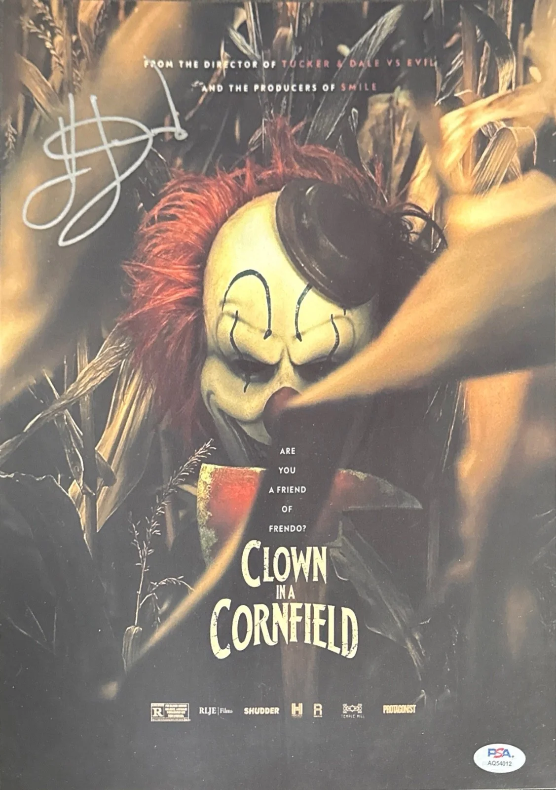 Kevin Durand — Kevin Durand Signed 11x14 Clown In The Cornfield Movie Poster PSA AQ54012, изображение 2
