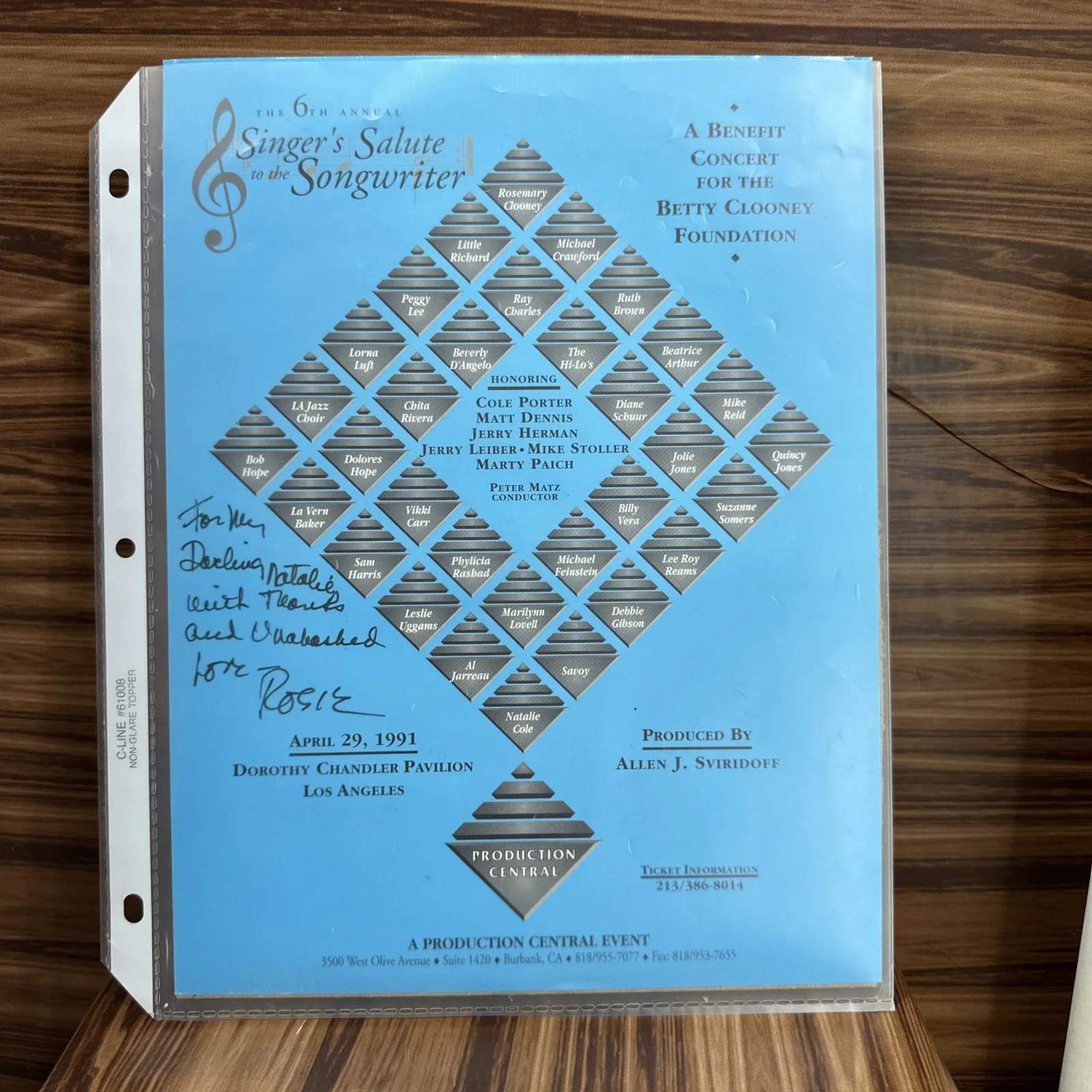 Rare Rosemary Clooney “Rosie” Signed And Inscribed to Natalie Cole, изображение 2
