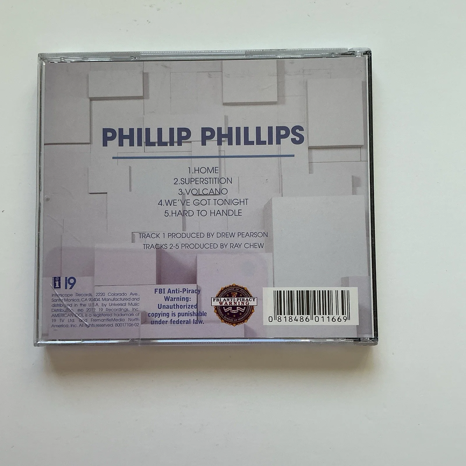 Phillip Phillips SIGNED "Idol Season 11 Highlights" CD - Mint - Disney History, image 5