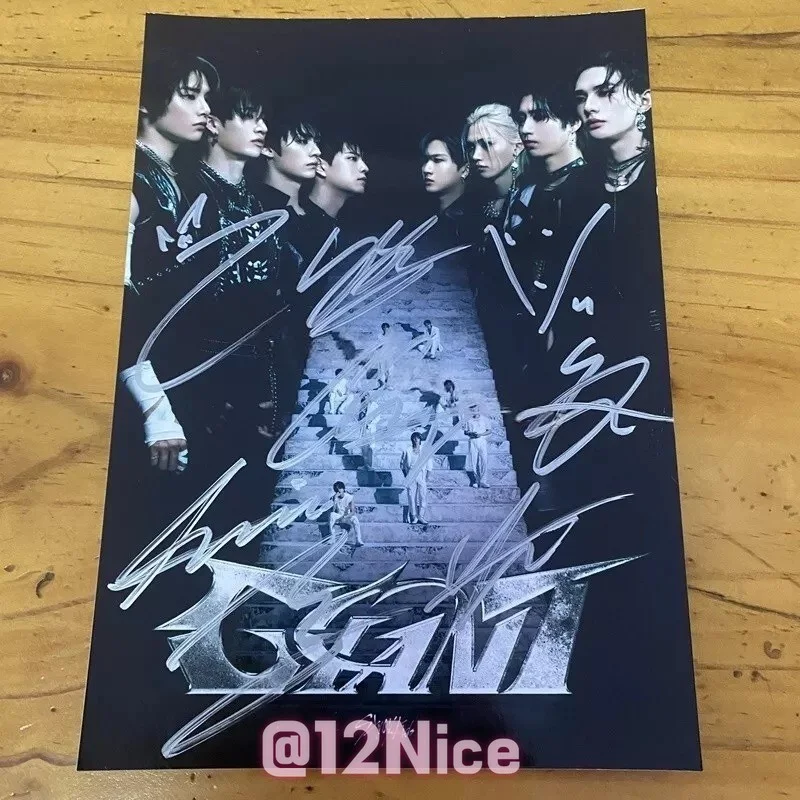 Stray Kids SKZ Group Photo GIANT Autographed Signed Collection 4*6 2024, image 3