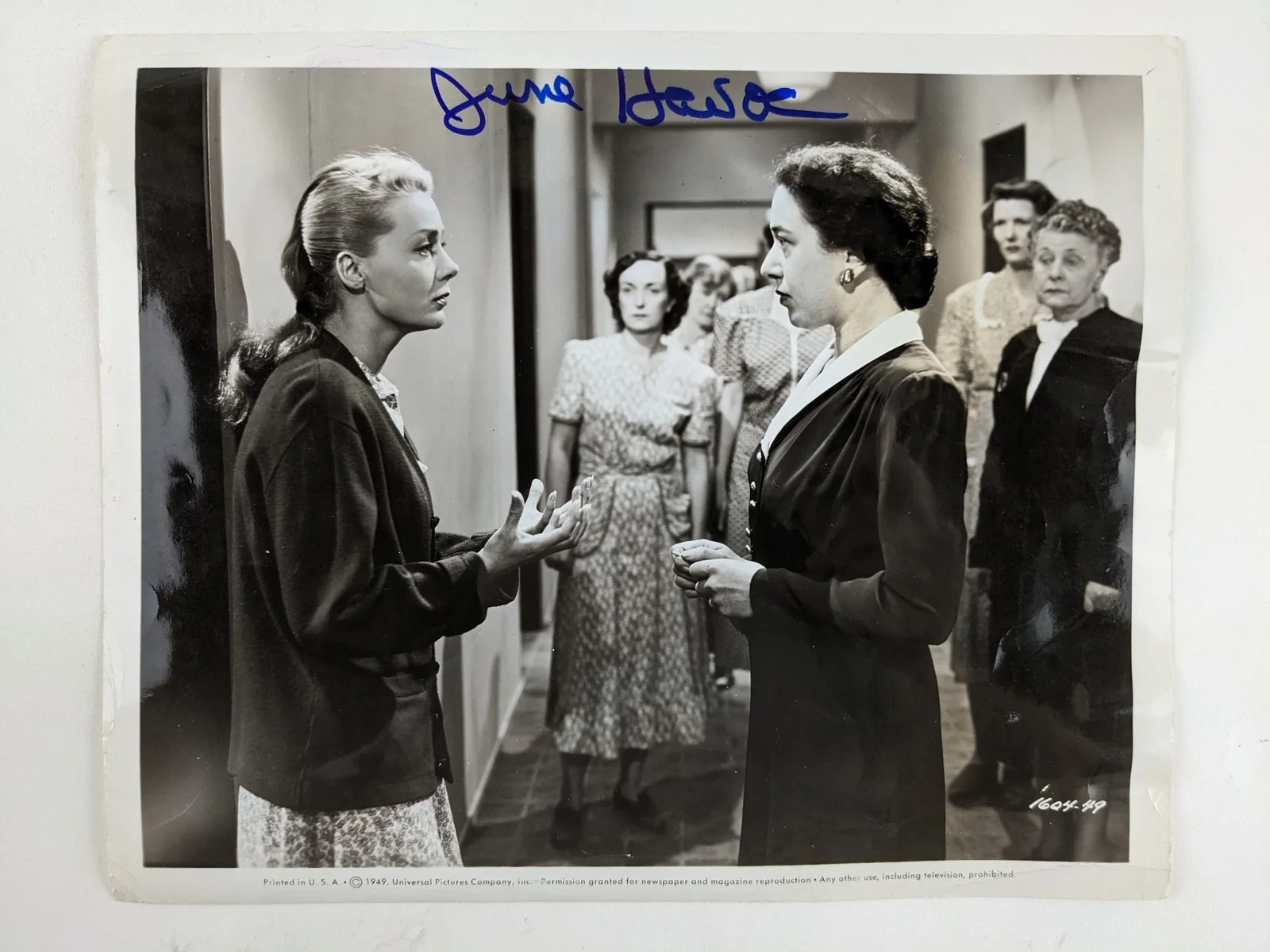 June Havoc — June Havoc Signed 8x10 B&W Convict Molly X Still Movie Photo Autographed
