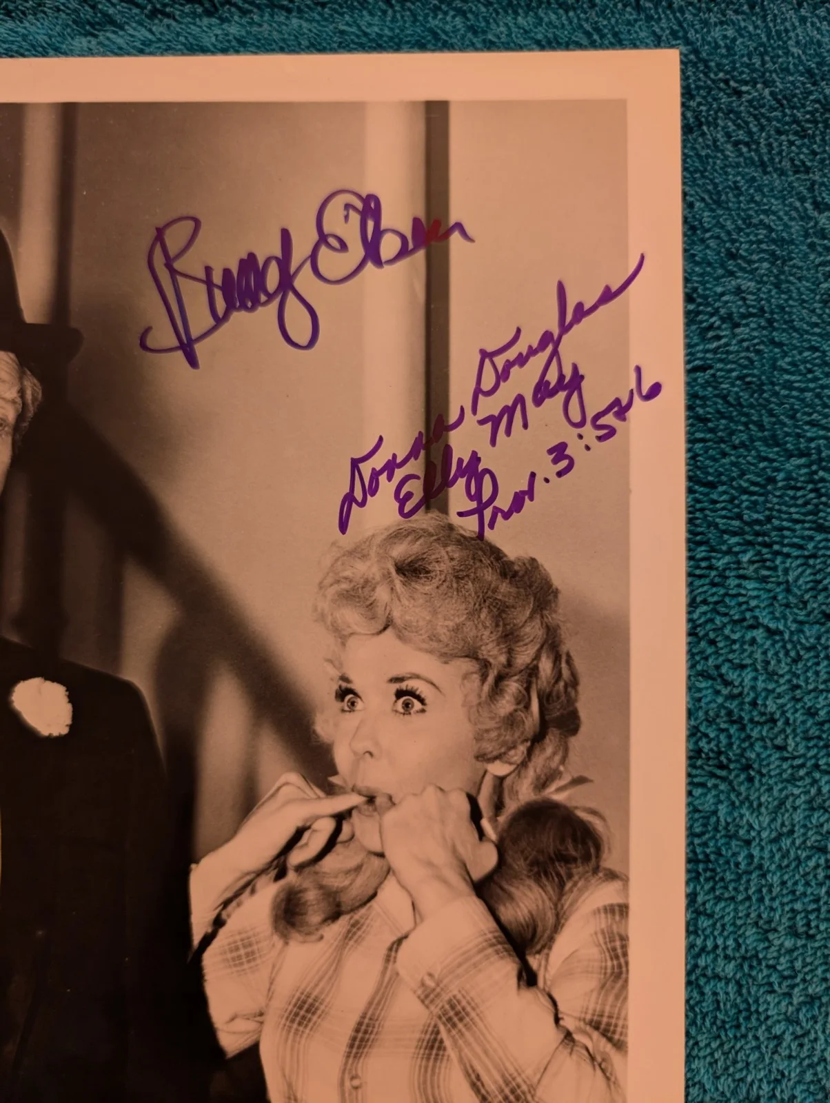 Buddy ebsen, Donna Douglas — Buddy Ebson Donna Douglas Signed Autograph 8x10 Photo Beverly Hillbillies, изображение 3