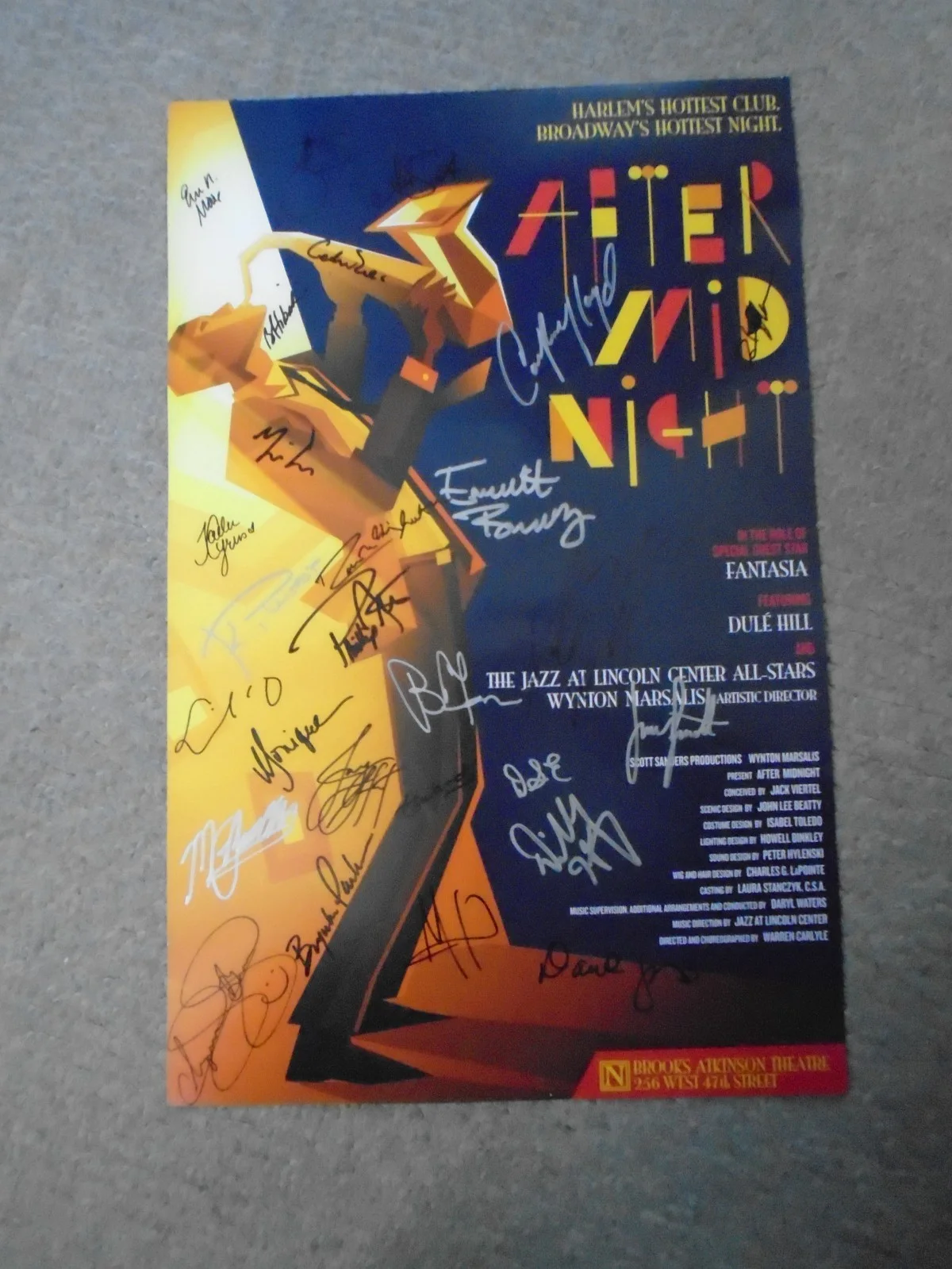 Fantasia & The Cast — Theatre Poster After Midnight Signed By Cast