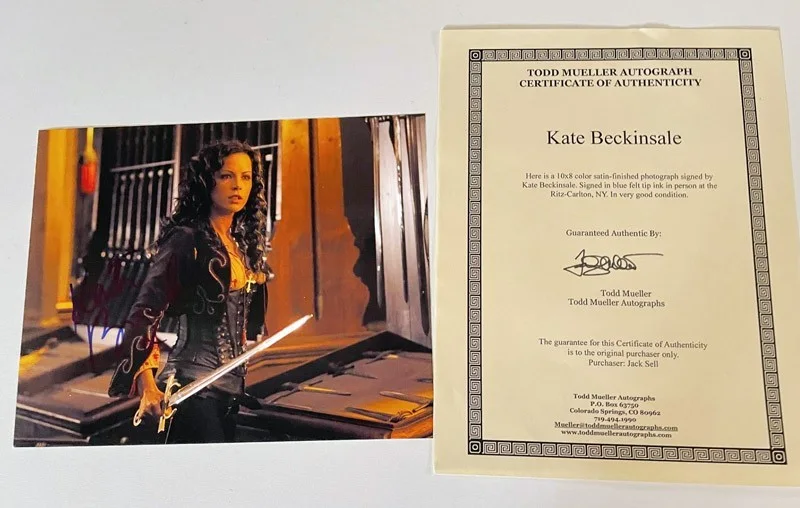 KATE BECKINSALE Signed In-Person Autograph Color Photo, Genuine COA UACC RD#228, изображение 2