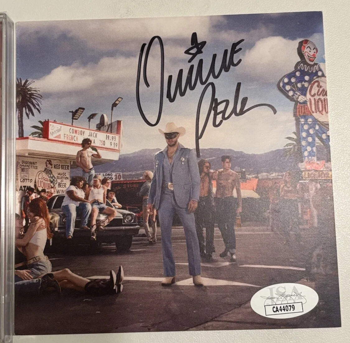 ORVILLE PECK STAMPEDE AUTOGRAPHED SIGNED ART CARD NEW CD JACKET JSA COA CA44079, image 2