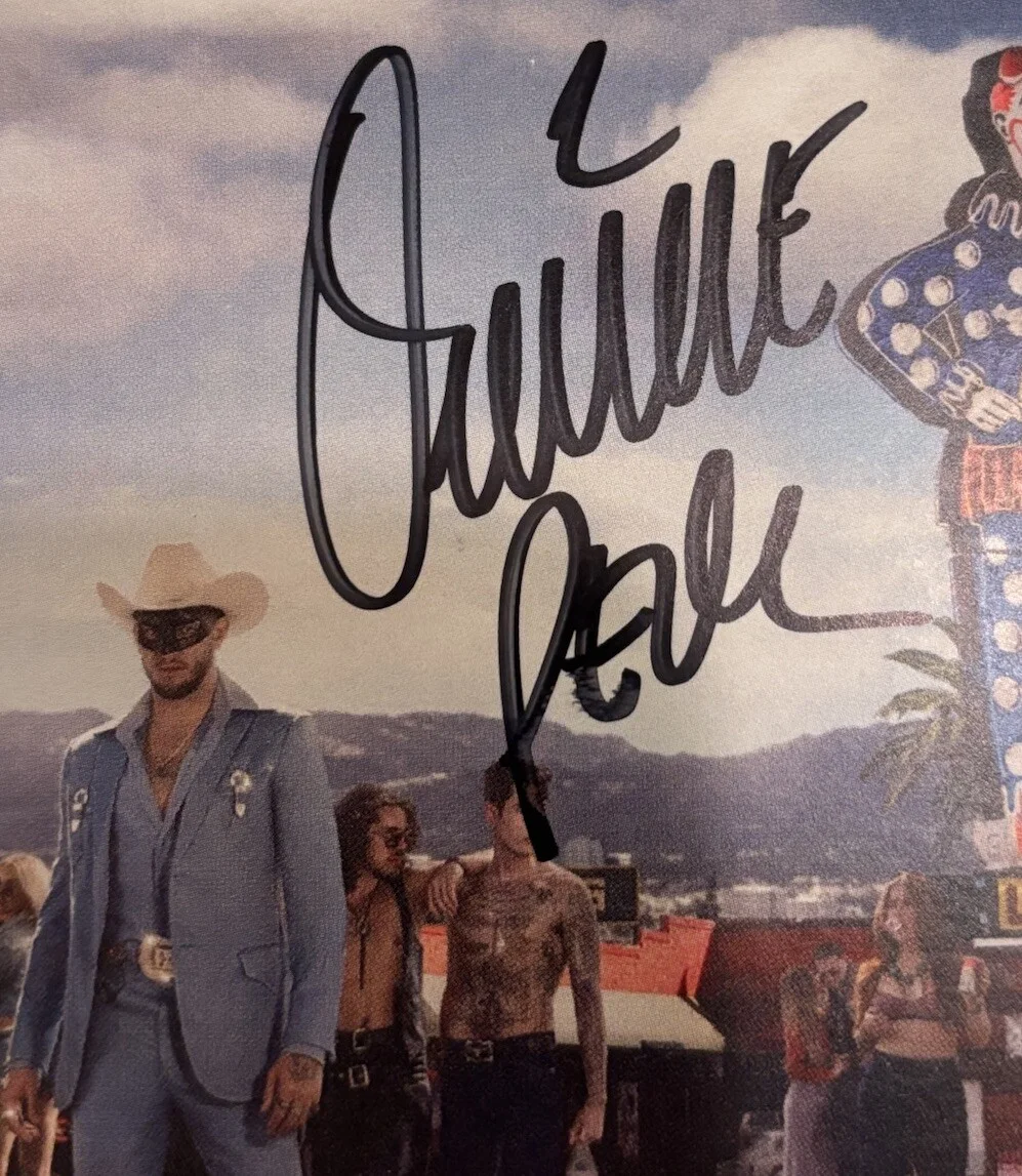 ORVILLE PECK STAMPEDE AUTOGRAPHED SIGNED ART CARD NEW CD JACKET JSA COA CA44077, image 3
