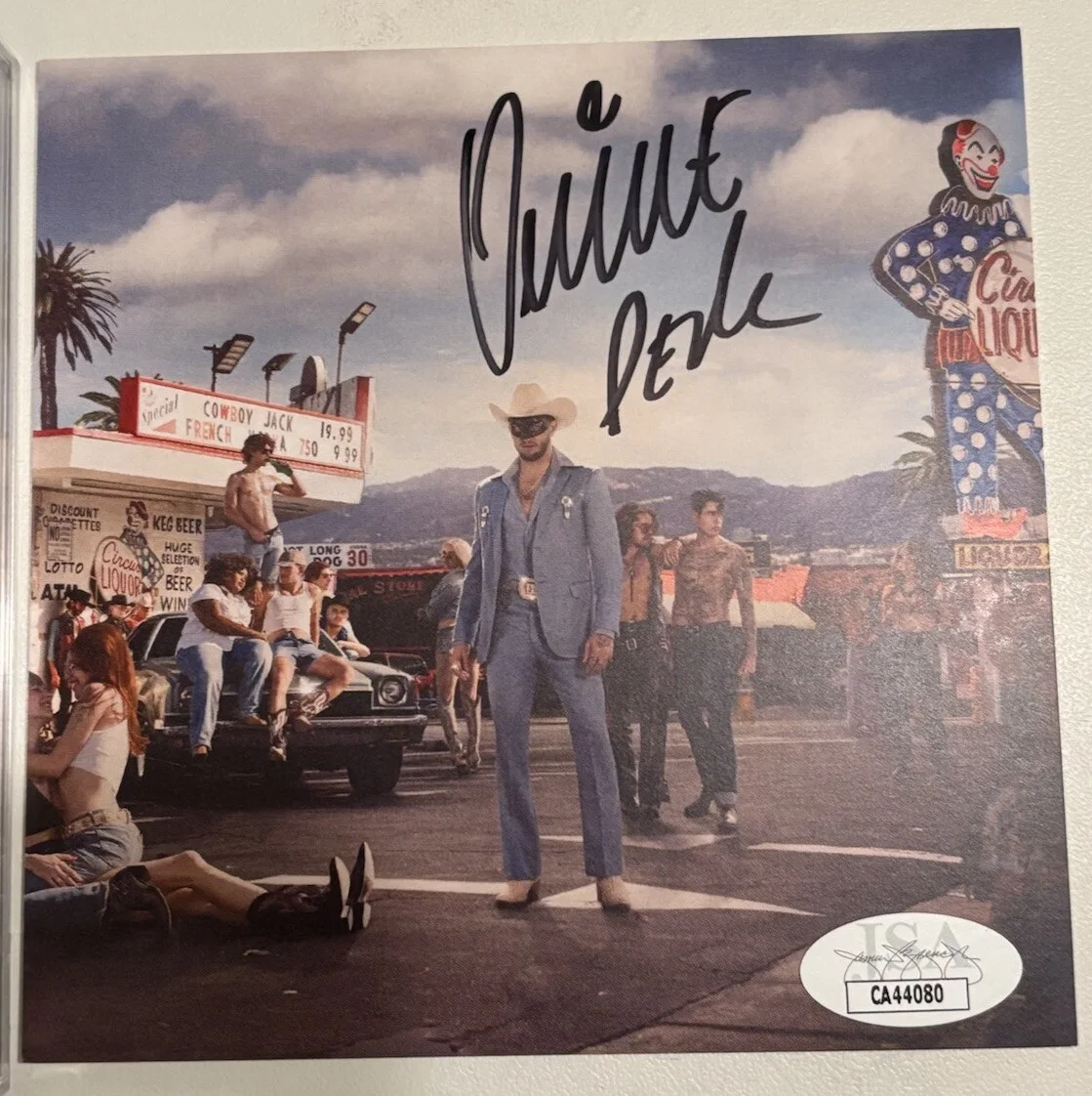 ORVILLE PECK STAMPEDE AUTOGRAPHED SIGNED ART CARD NEW CD JACKET JSA COA CA44080, изображение 2