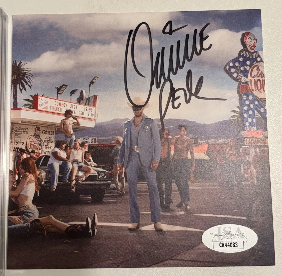 ORVILLE PECK STAMPEDE AUTOGRAPHED SIGNED ART CARD NEW CD JACKET JSA COA CA44083, image 2