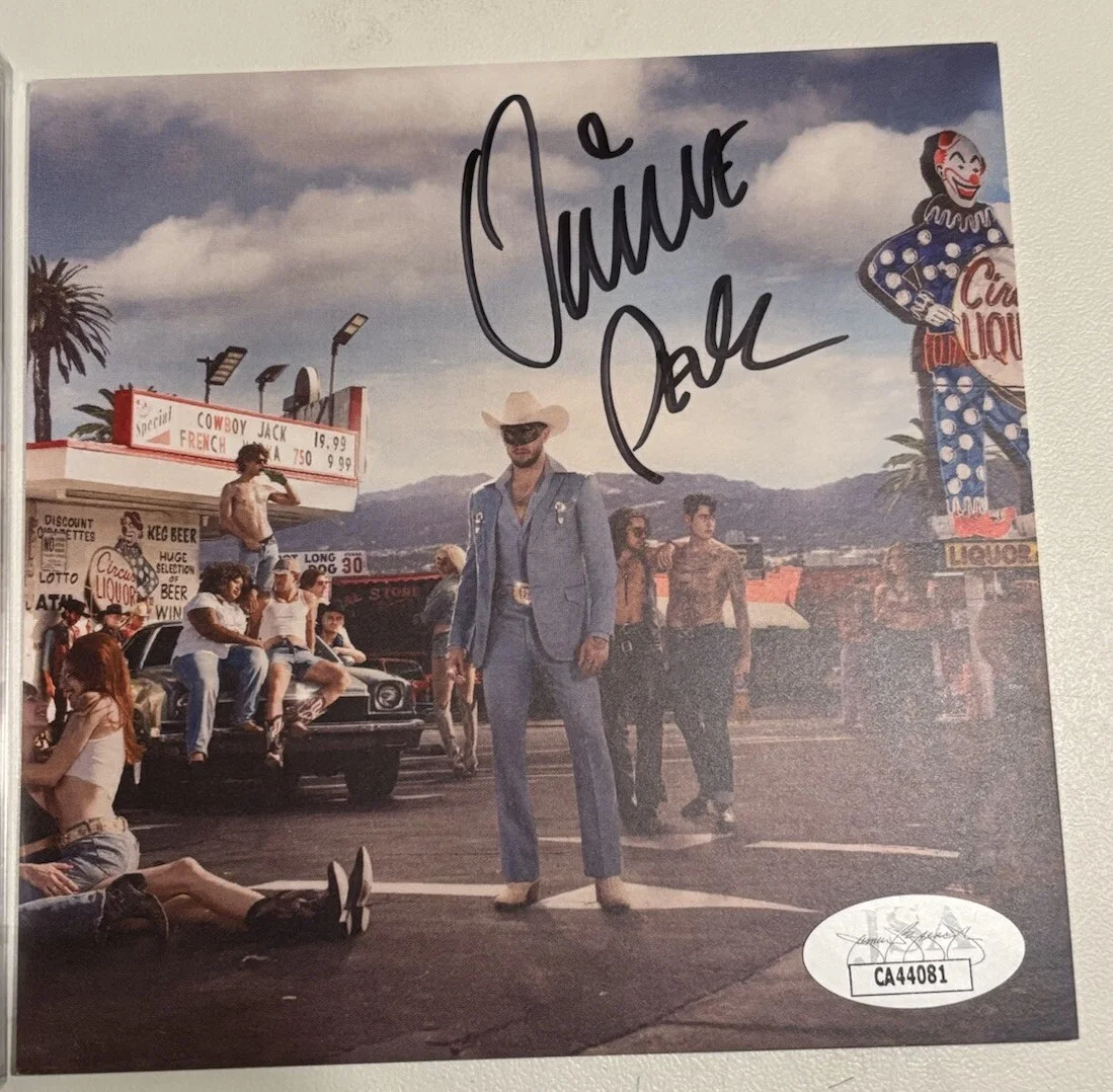 ORVILLE PECK STAMPEDE AUTOGRAPHED SIGNED ART CARD NEW CD JACKET JSA COA CA44081, image 2