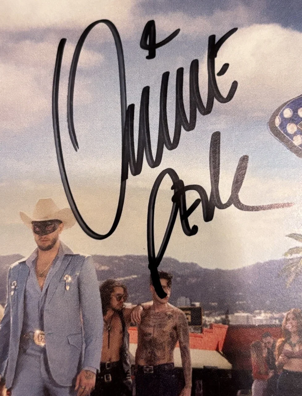 ORVILLE PECK STAMPEDE AUTOGRAPHED SIGNED ART CARD NEW CD JACKET JSA COA CA44082, image 3
