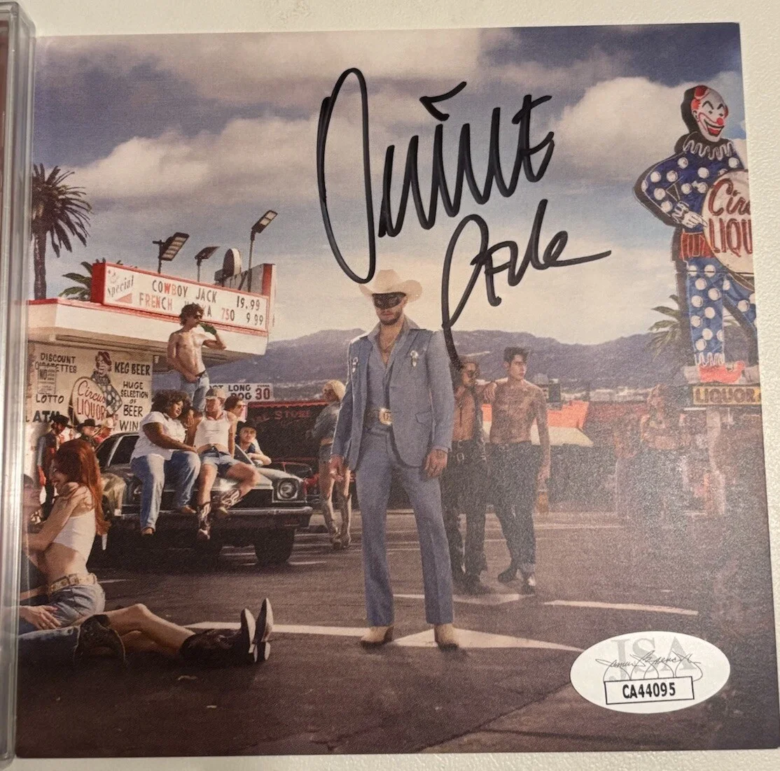 ORVILLE PECK STAMPEDE AUTOGRAPHED SIGNED ART CARD NEW CD JACKET JSA COA CA44095, image 2