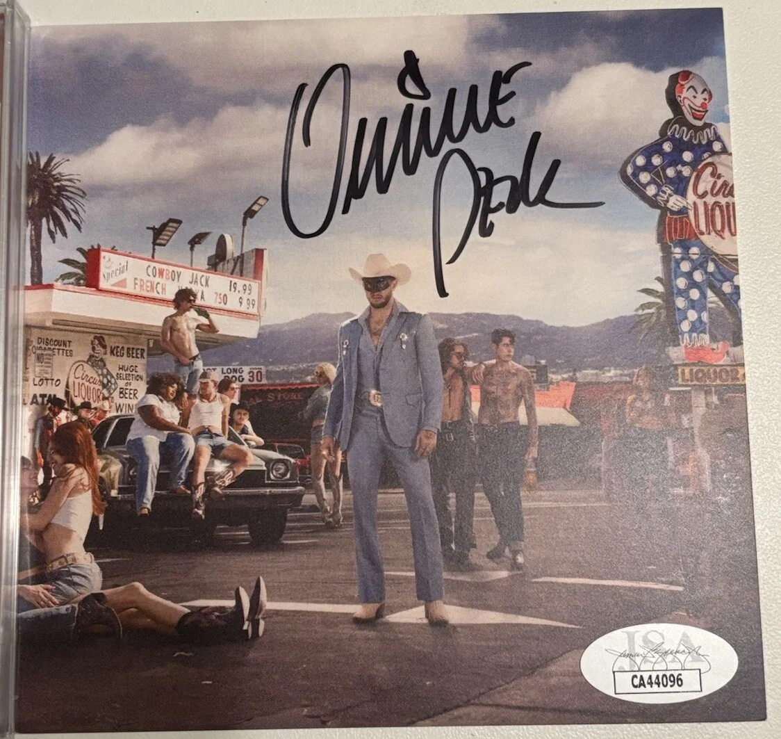 ORVILLE PECK STAMPEDE AUTOGRAPHED SIGNED ART CARD NEW CD JACKET JSA COA CA44096, image 2